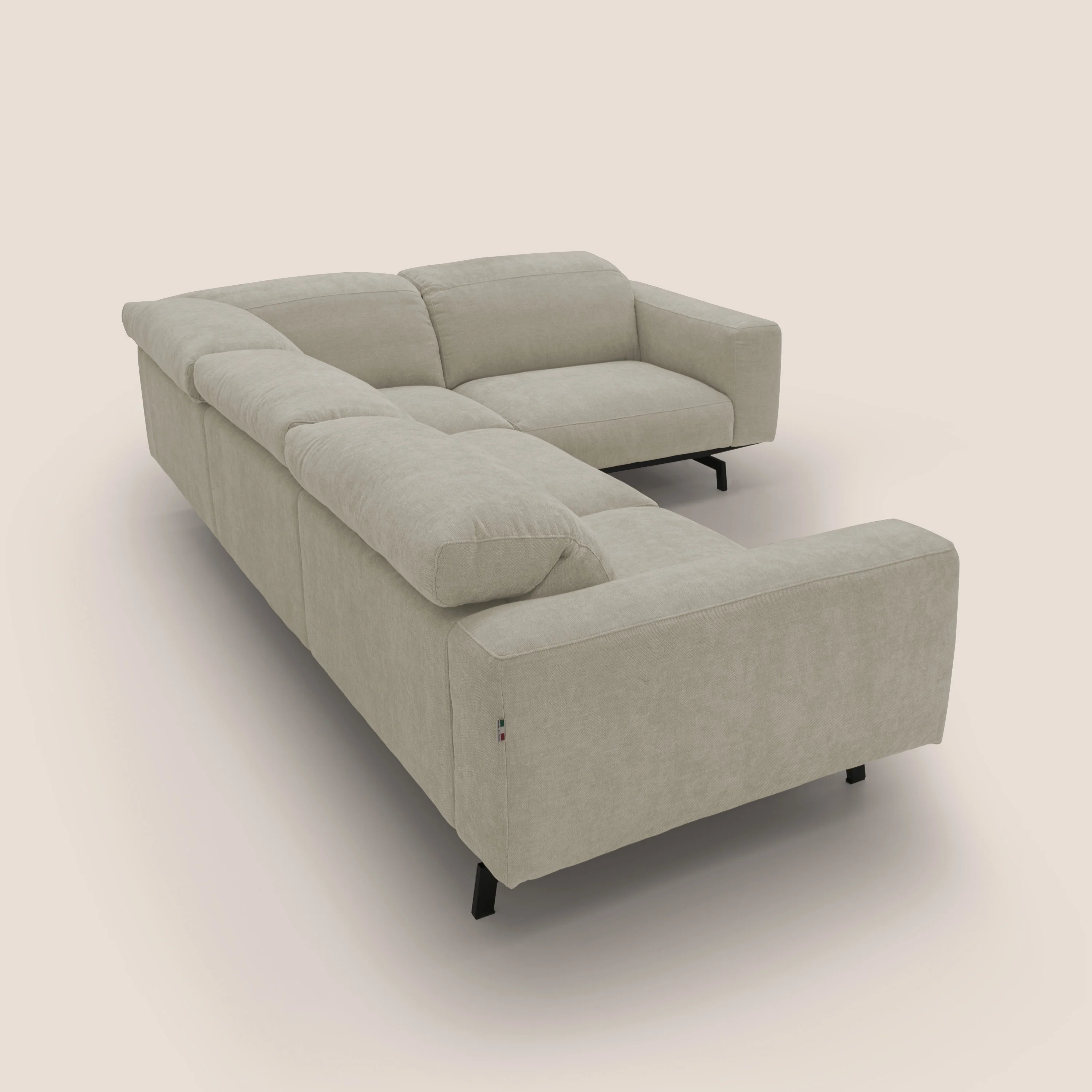 Sakura Canapé d'angle RÉVERSIBLE et modulable en tissu doux et imperméable T14 crème - Image 10