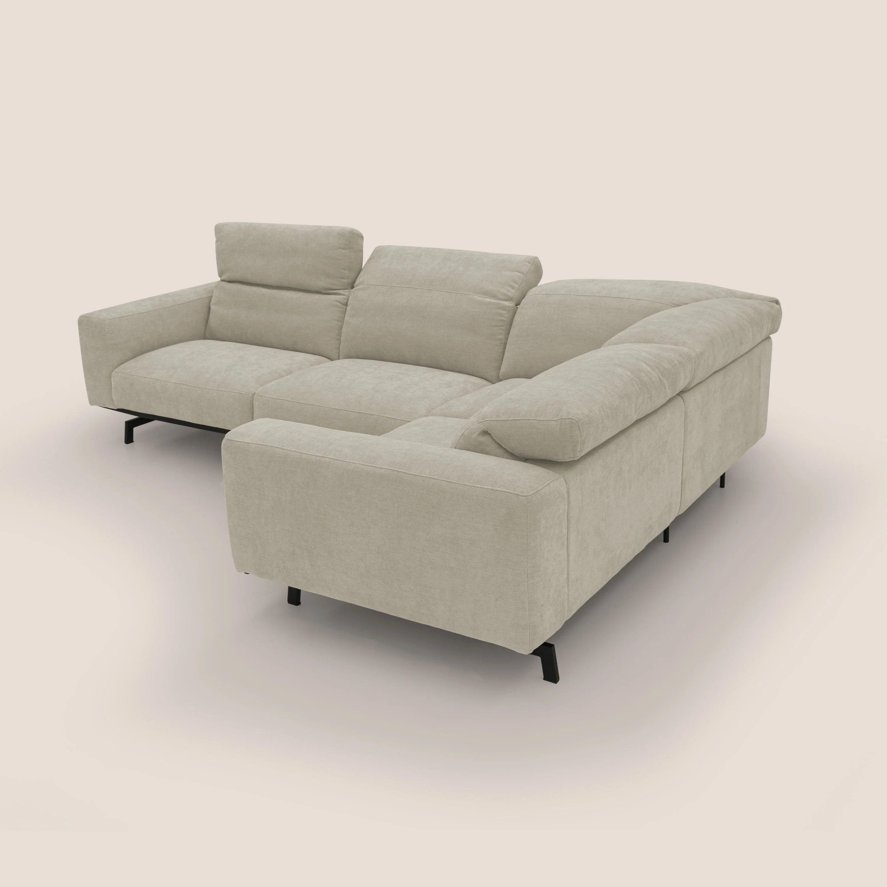 Sakura Canapé d'angle RÉVERSIBLE et modulable en tissu doux et imperméable T14 crème - Image 13
