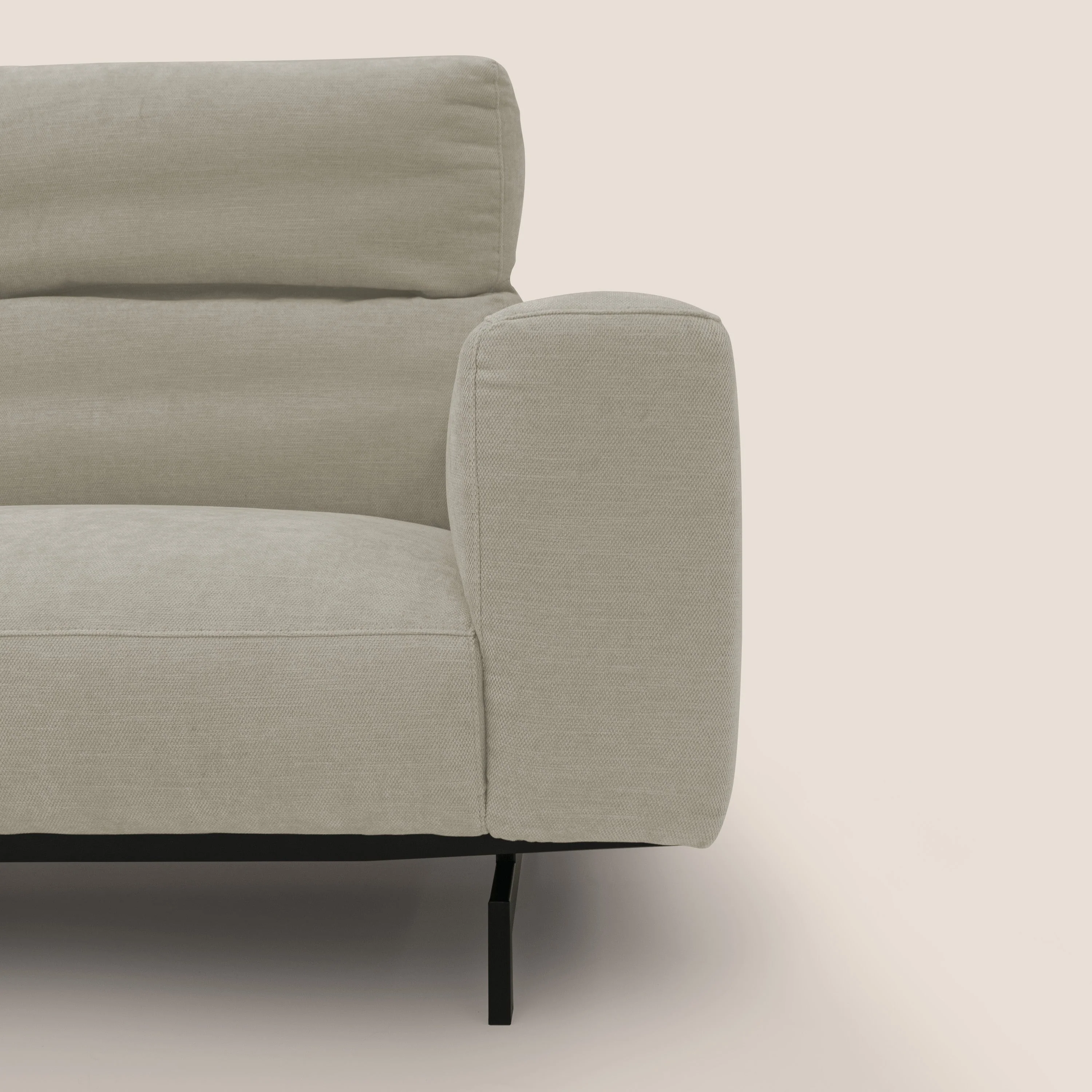 Sakura Canapé d'angle RÉVERSIBLE et modulable en tissu doux et imperméable T14 crème - Image 4