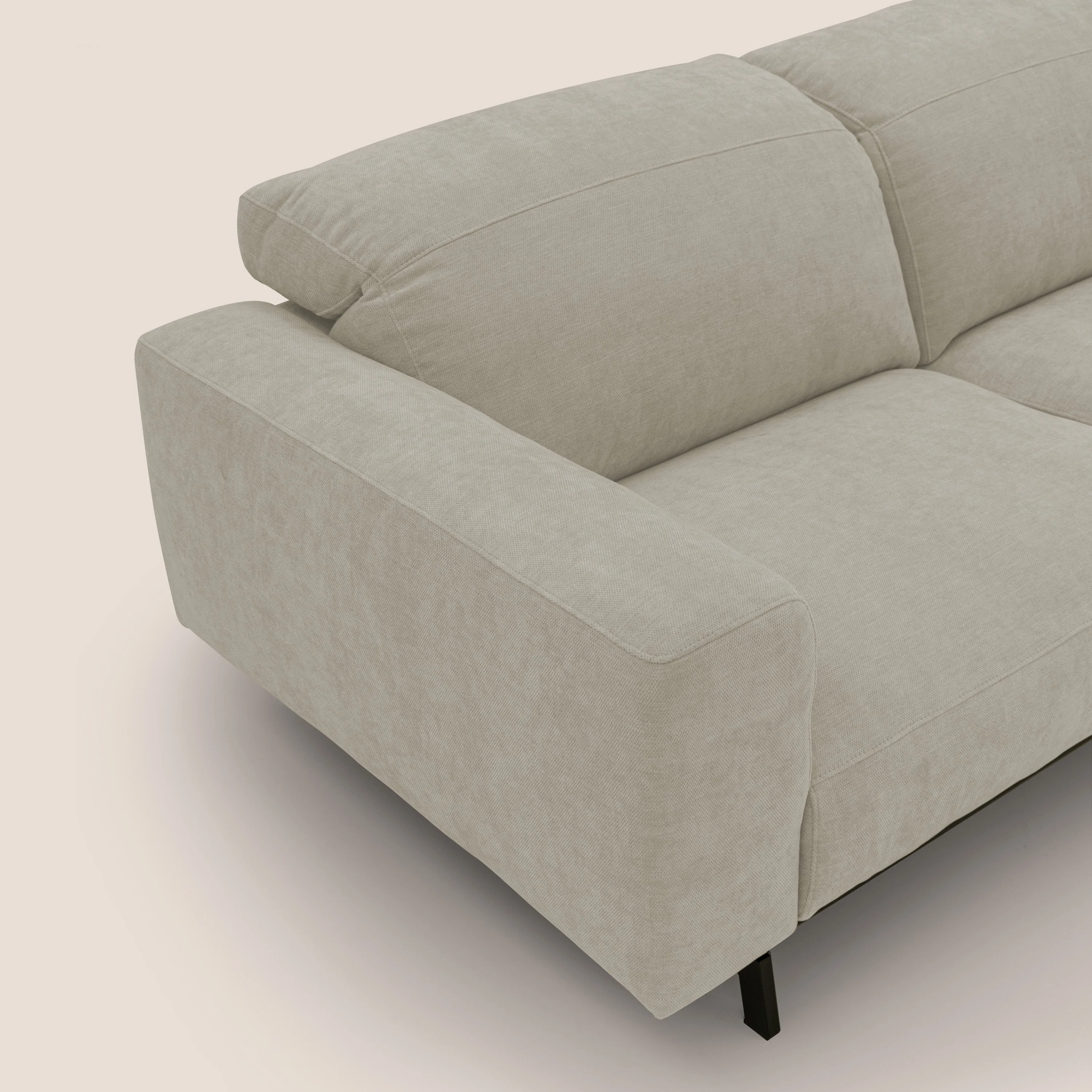 Sakura Canapé d'angle RÉVERSIBLE et modulable en tissu doux et imperméable T14 crème - Image 7