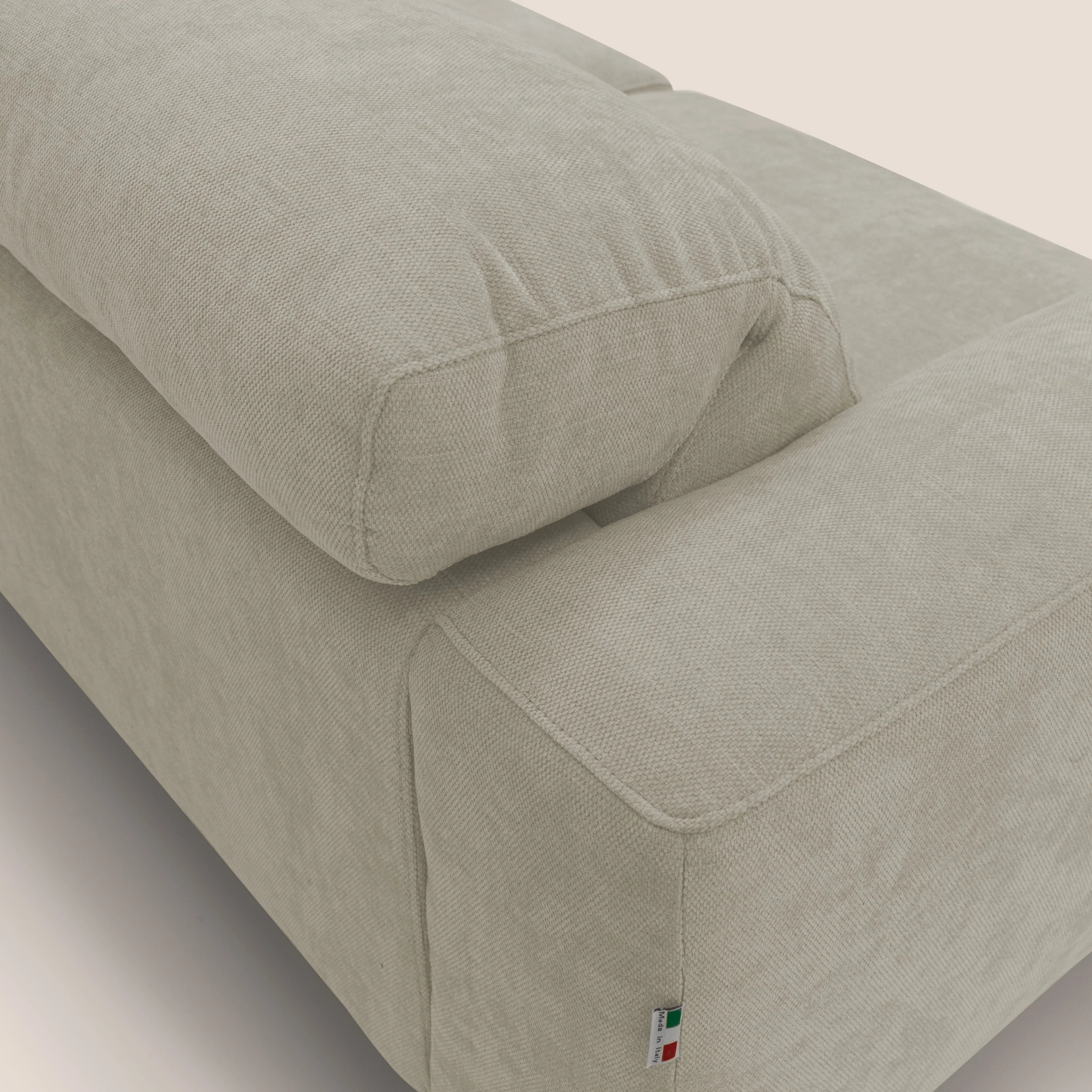 Sakura Canapé d'angle RÉVERSIBLE et modulable en tissu doux et imperméable T14 crème - Image 8