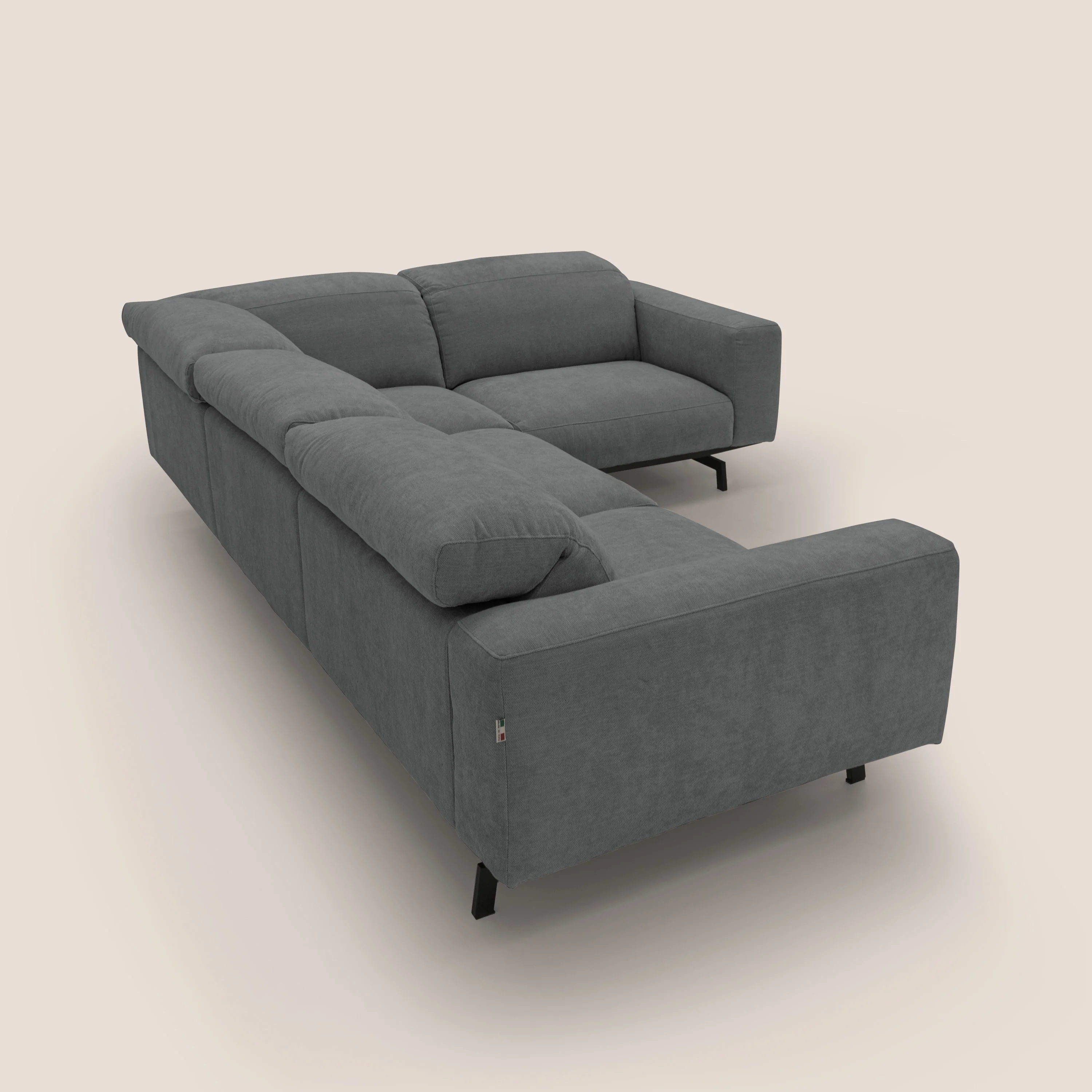 Sakura Canapé d'angle RÉVERSIBLE et modulable en tissu doux et imperméable T14 gris - Image 10