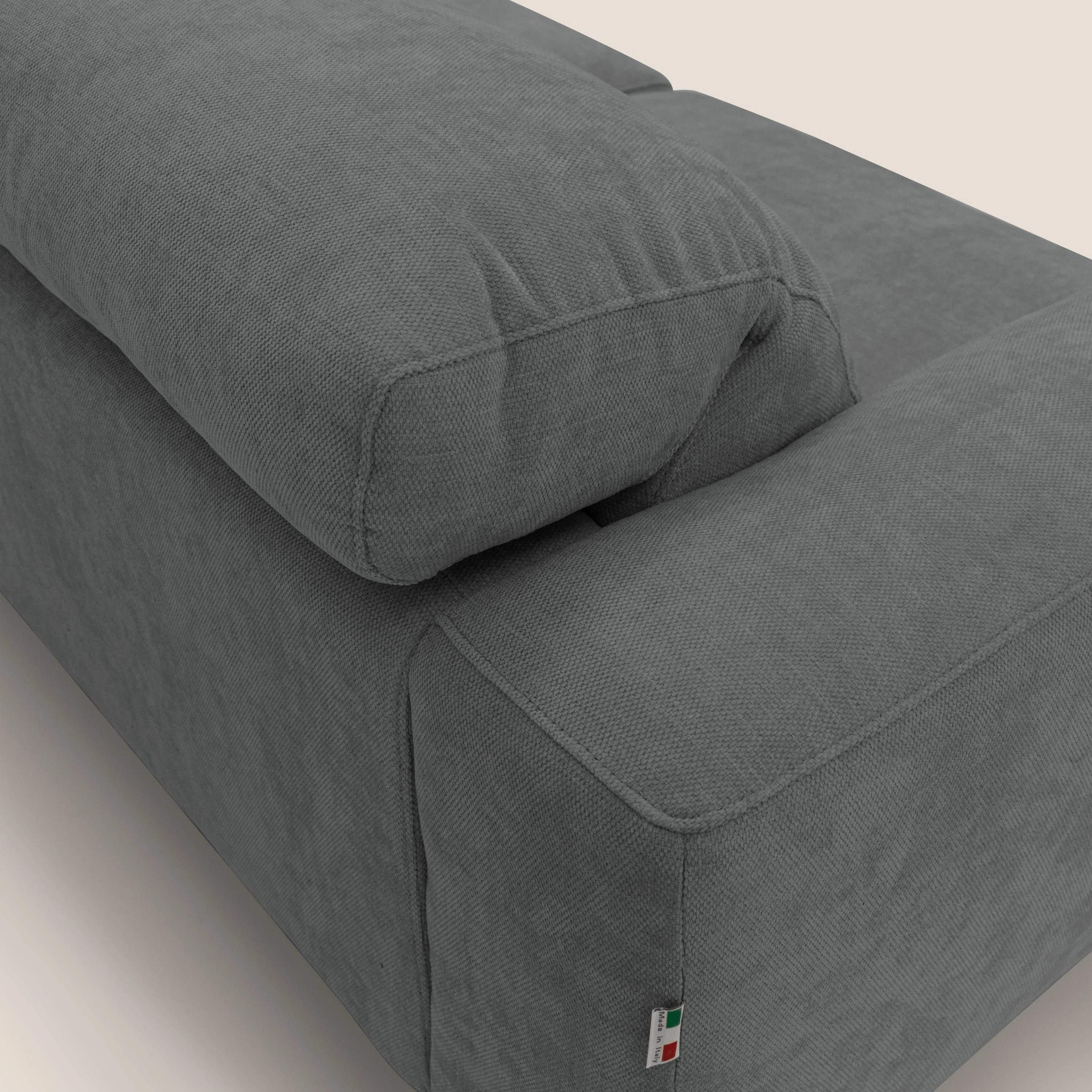 Sakura Canapé d'angle RÉVERSIBLE et modulable en tissu doux et imperméable T14 gris - Image 8