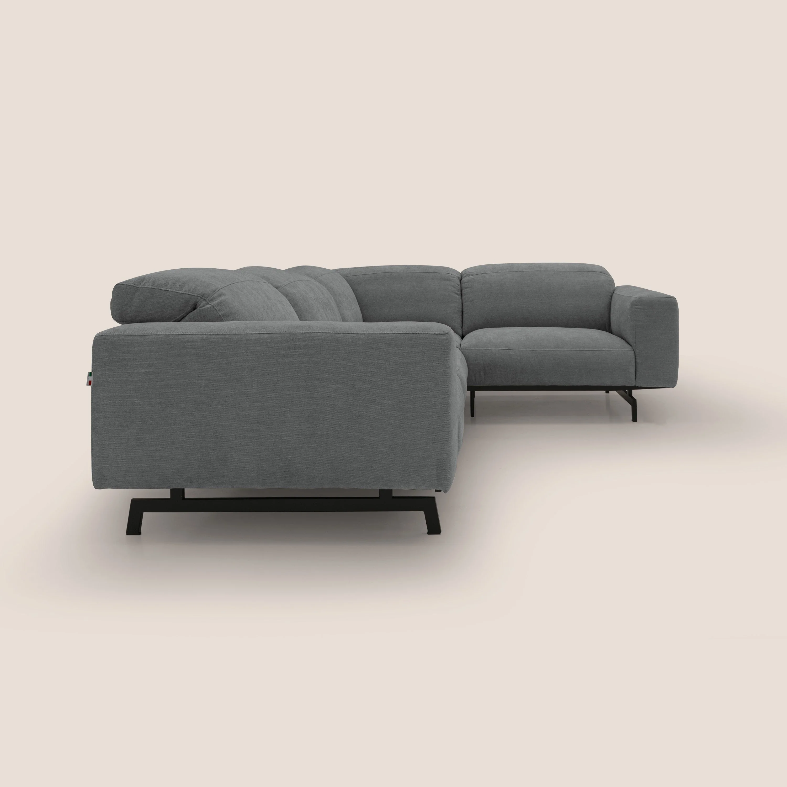 Sakura Canapé d'angle RÉVERSIBLE et modulable en tissu doux et imperméable T14 gris - Image 9