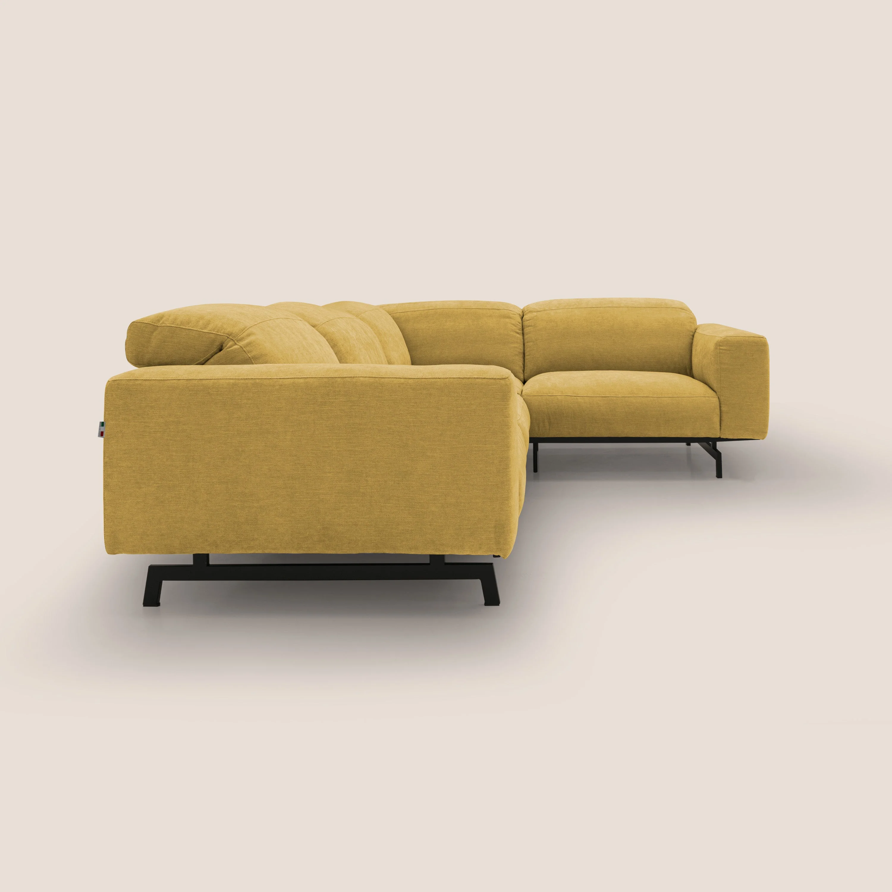 Sakura Canapé d'angle RÉVERSIBLE et modulable en tissu doux et imperméable T14 jaune - Image 9