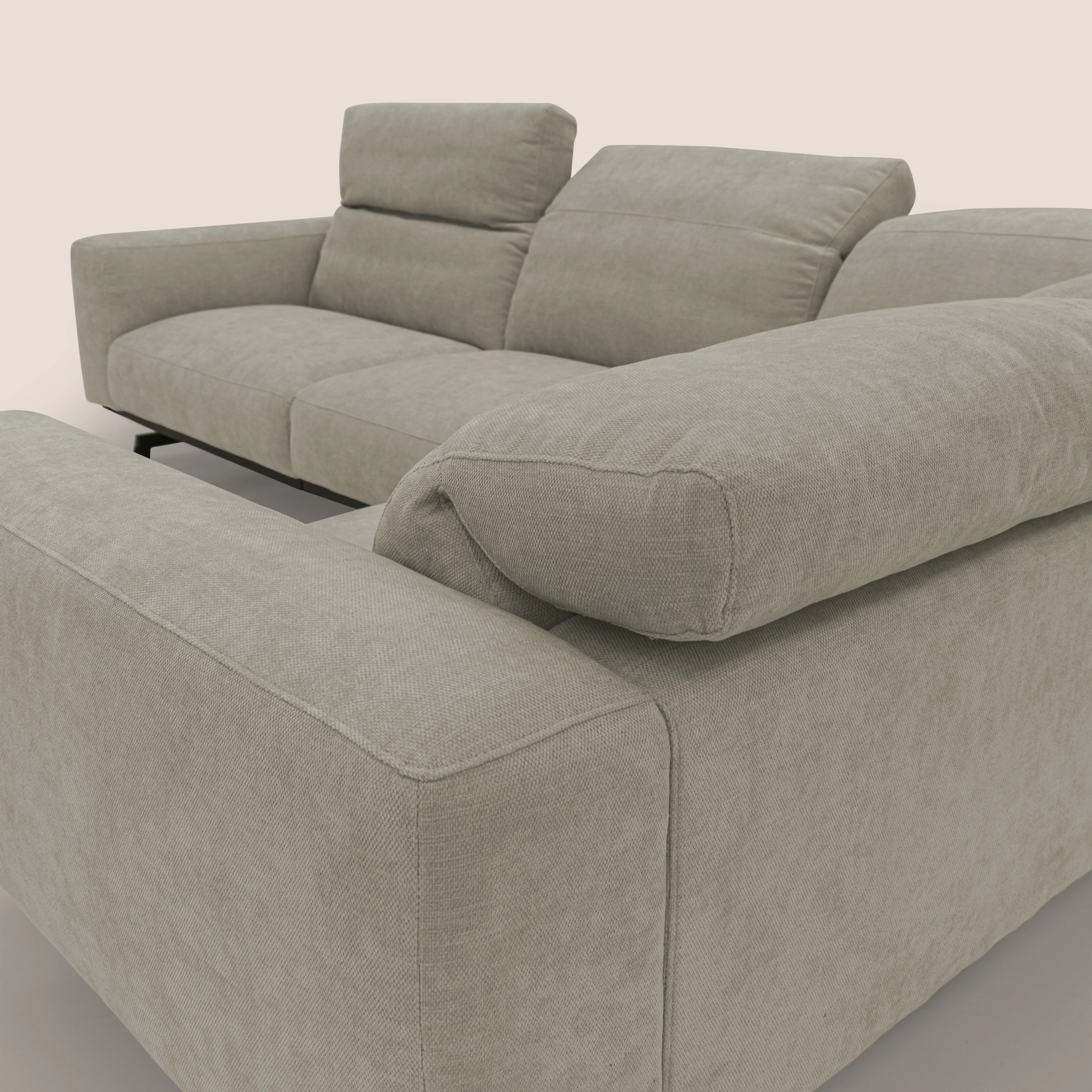 Sakura Canapé d'angle RÉVERSIBLE et modulable en tissu doux et imperméable T14 Taupe tortora - Image 11