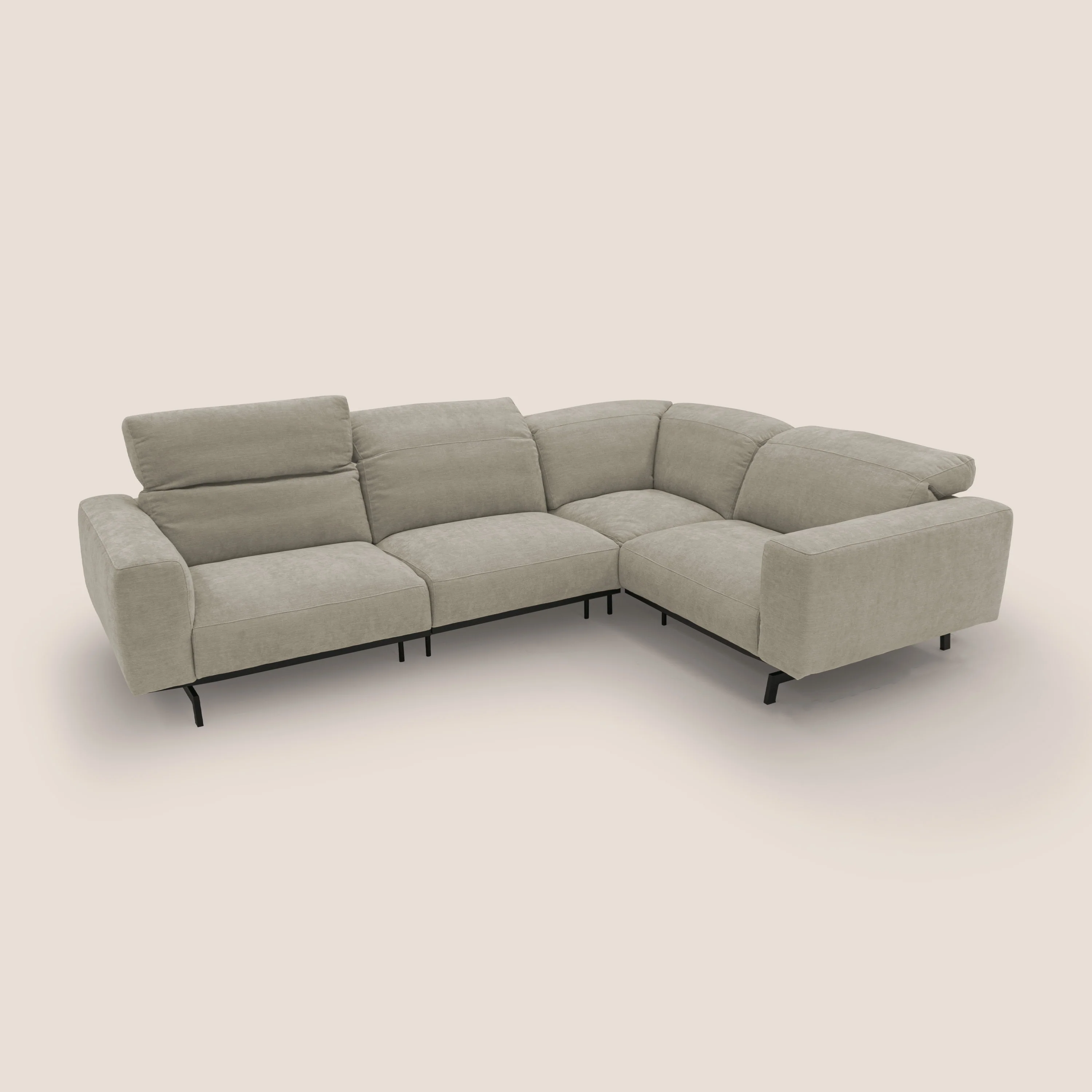 Sakura Canapé d'angle RÉVERSIBLE et modulable en tissu doux et imperméable T14 Taupe tortora - Image 12