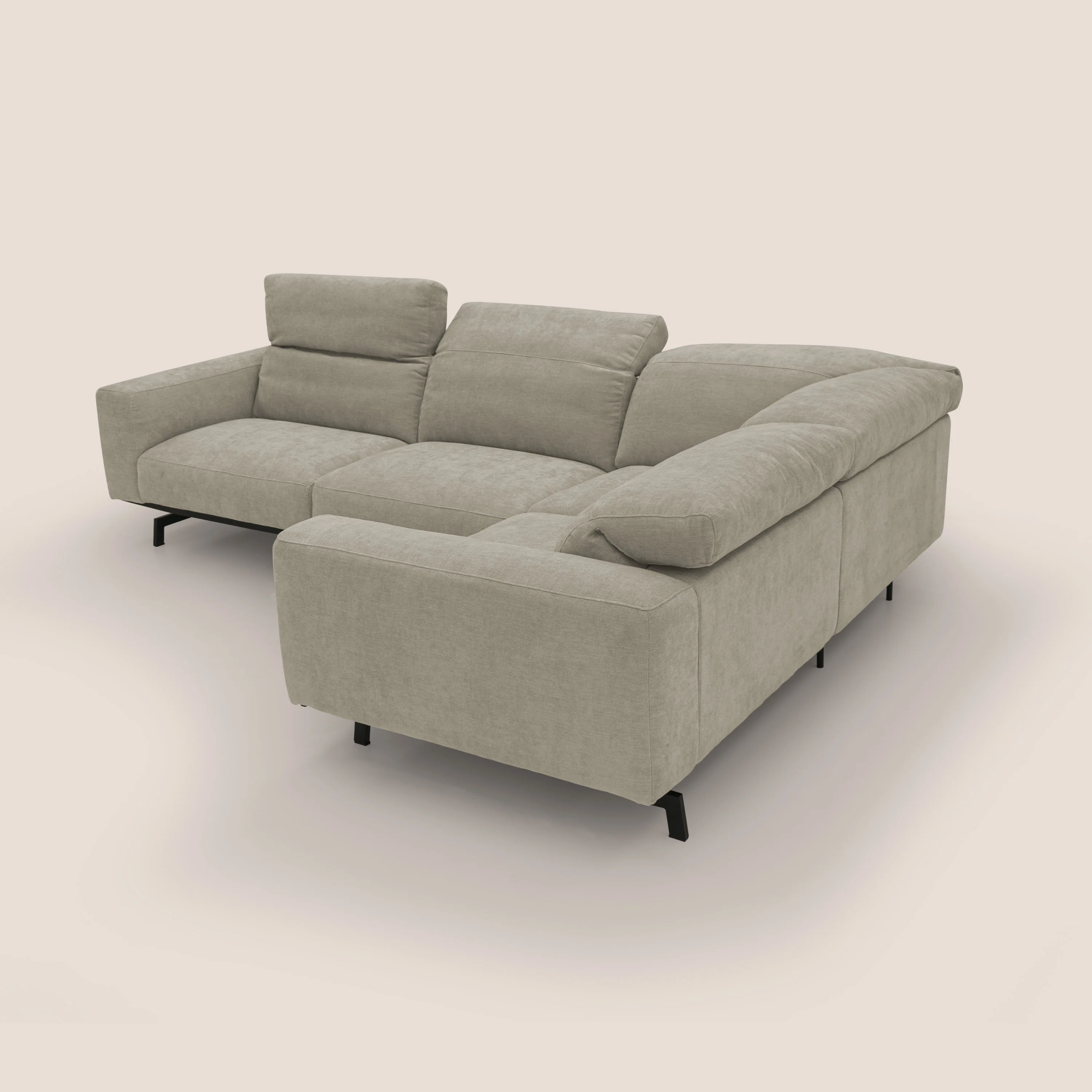 Sakura Canapé d'angle RÉVERSIBLE et modulable en tissu doux et imperméable T14 Taupe tortora - Image 13