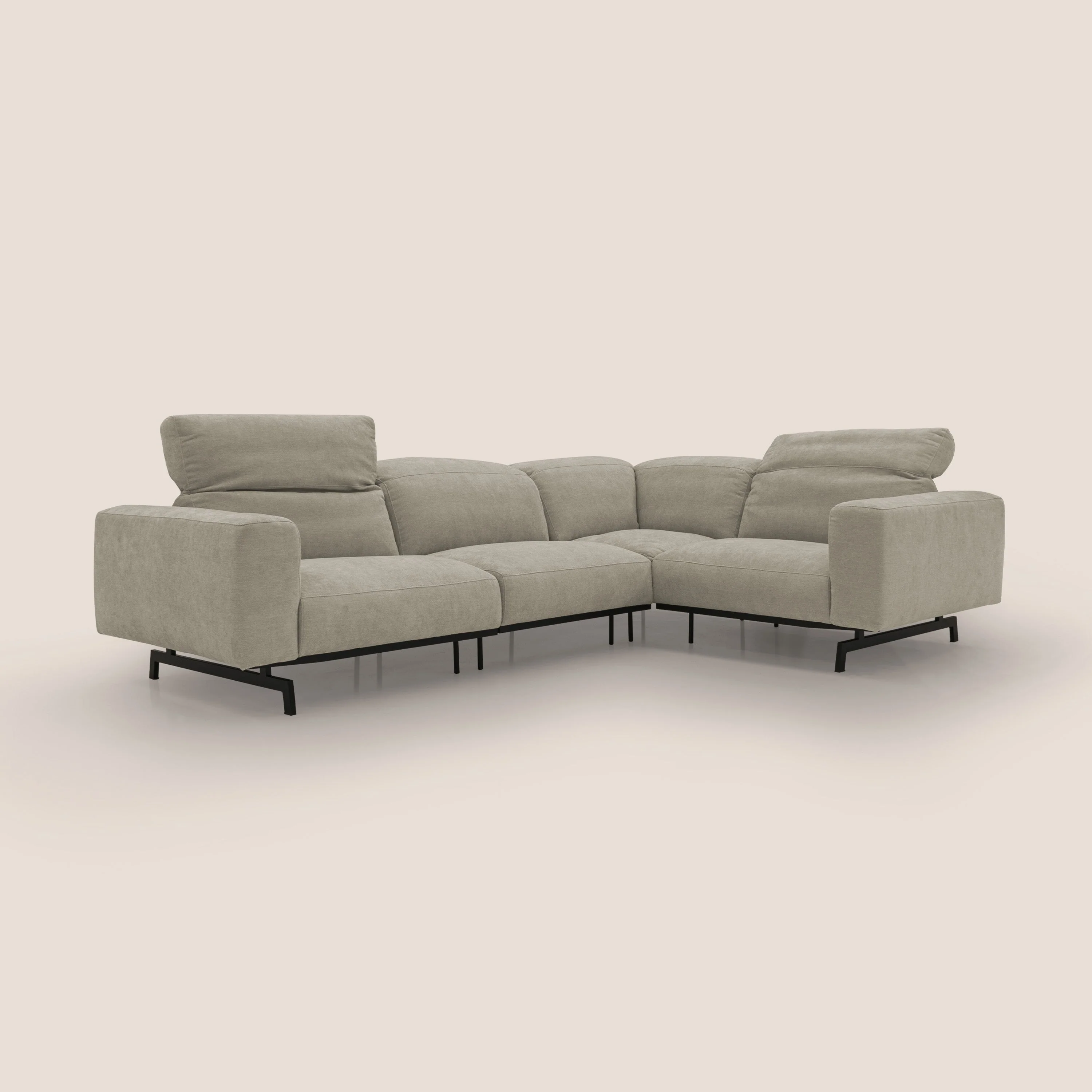 Sakura Canapé d'angle RÉVERSIBLE et modulable en tissu doux et imperméable T14 Taupe tortora - Image 2