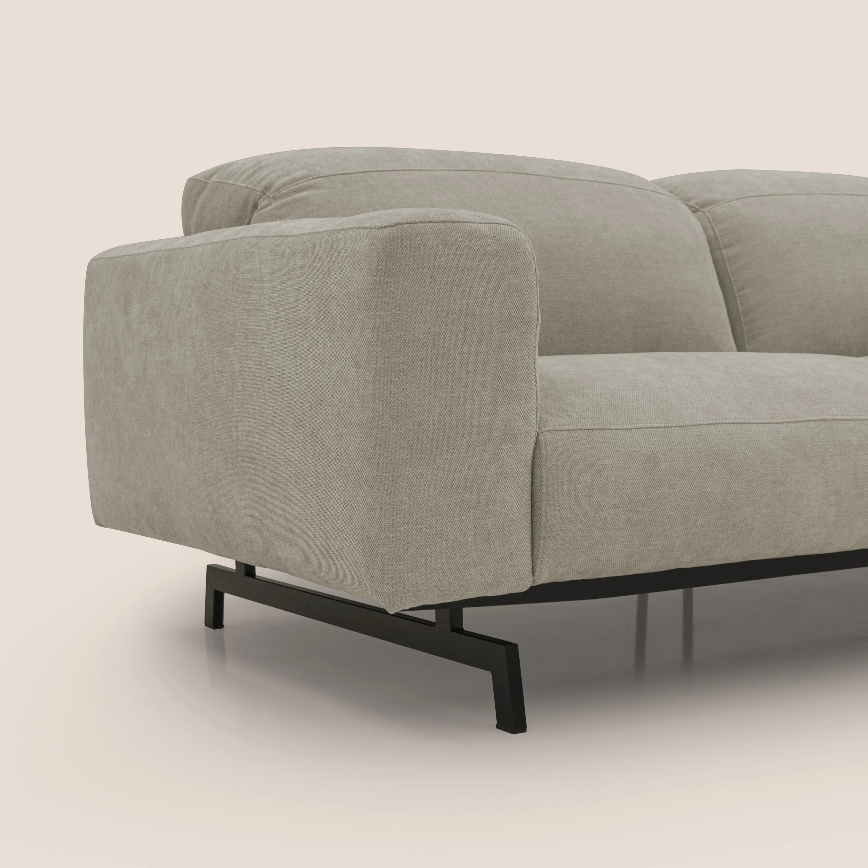 Sakura Canapé d'angle RÉVERSIBLE et modulable en tissu doux et imperméable T14 Taupe tortora - Image 3