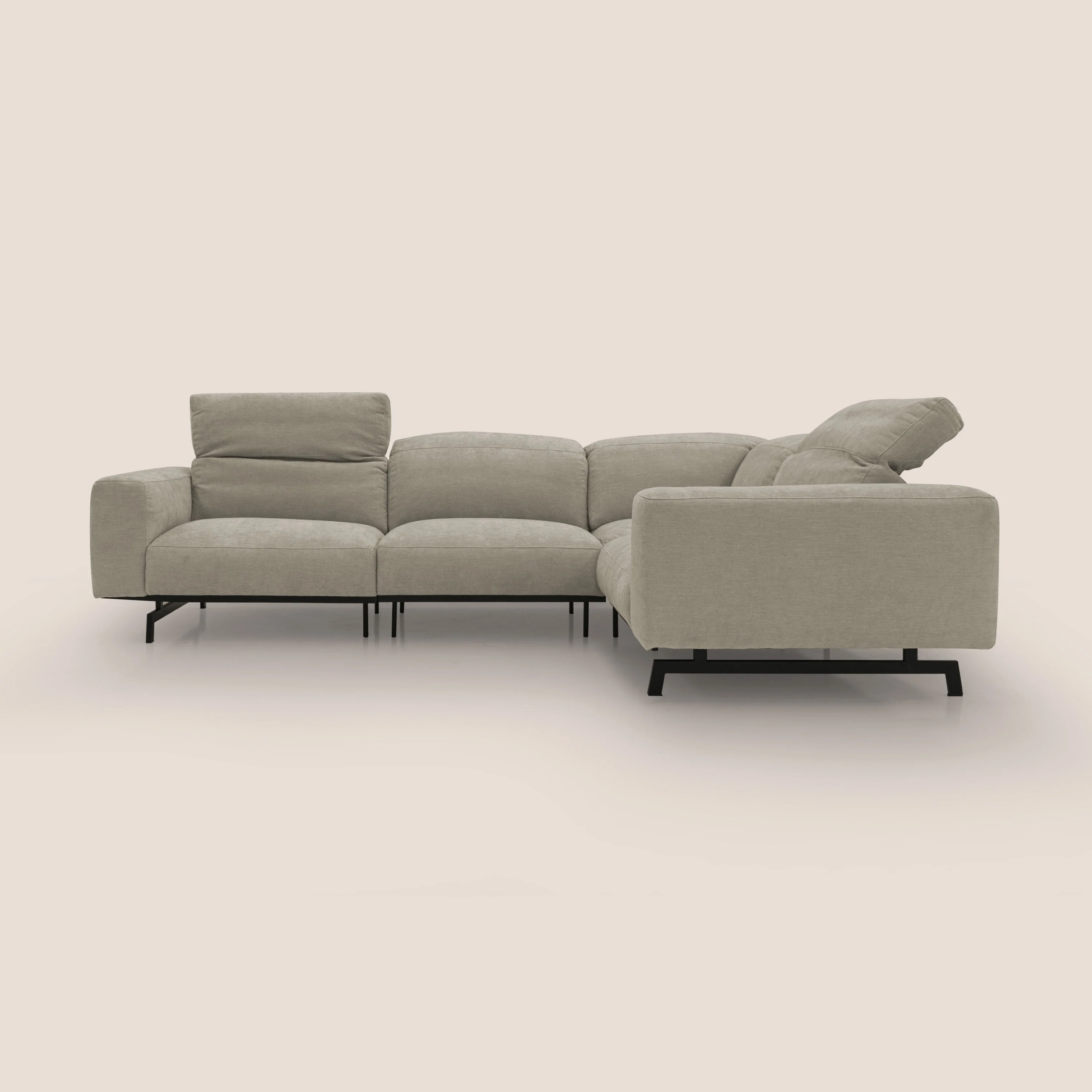 Sakura Canapé d'angle RÉVERSIBLE et modulable en tissu doux et imperméable T14 Taupe tortora - Image 5
