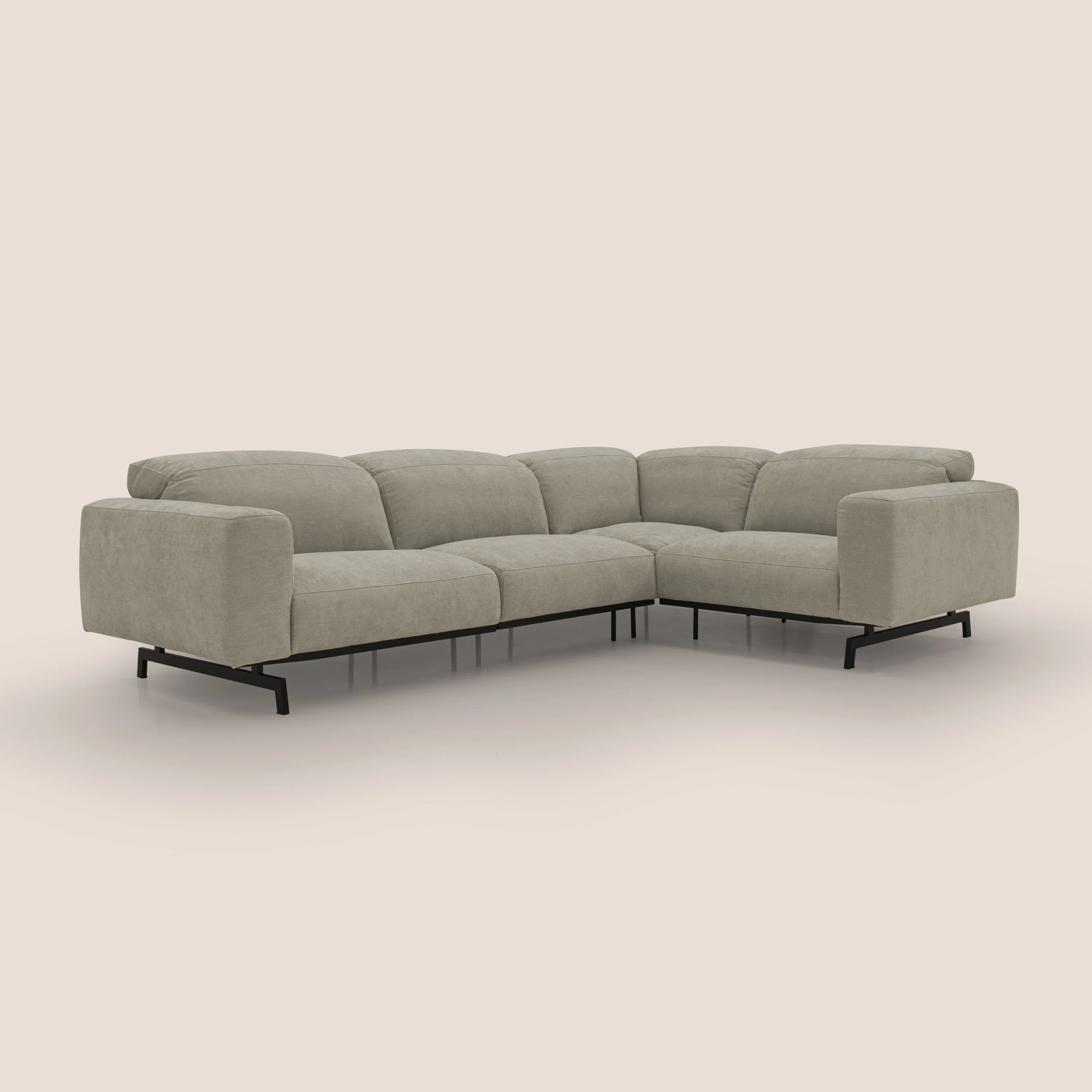 Sakura Canapé d'angle RÉVERSIBLE et modulable en tissu doux et imperméable T14 Taupe tortora - Image 6