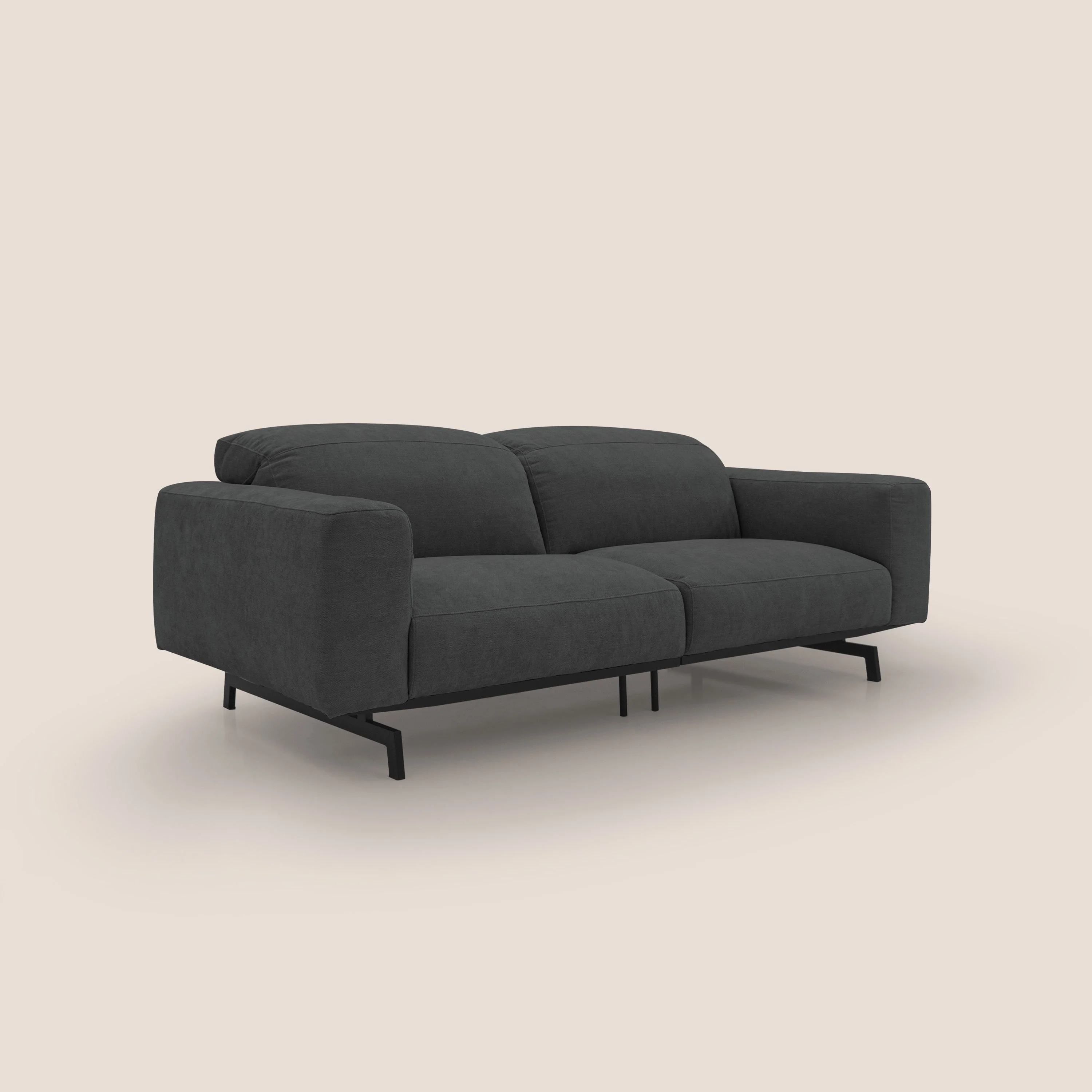 Sakura Canapé modulable en tissu flammé doux et imperméable T14 anthracite - Image 6