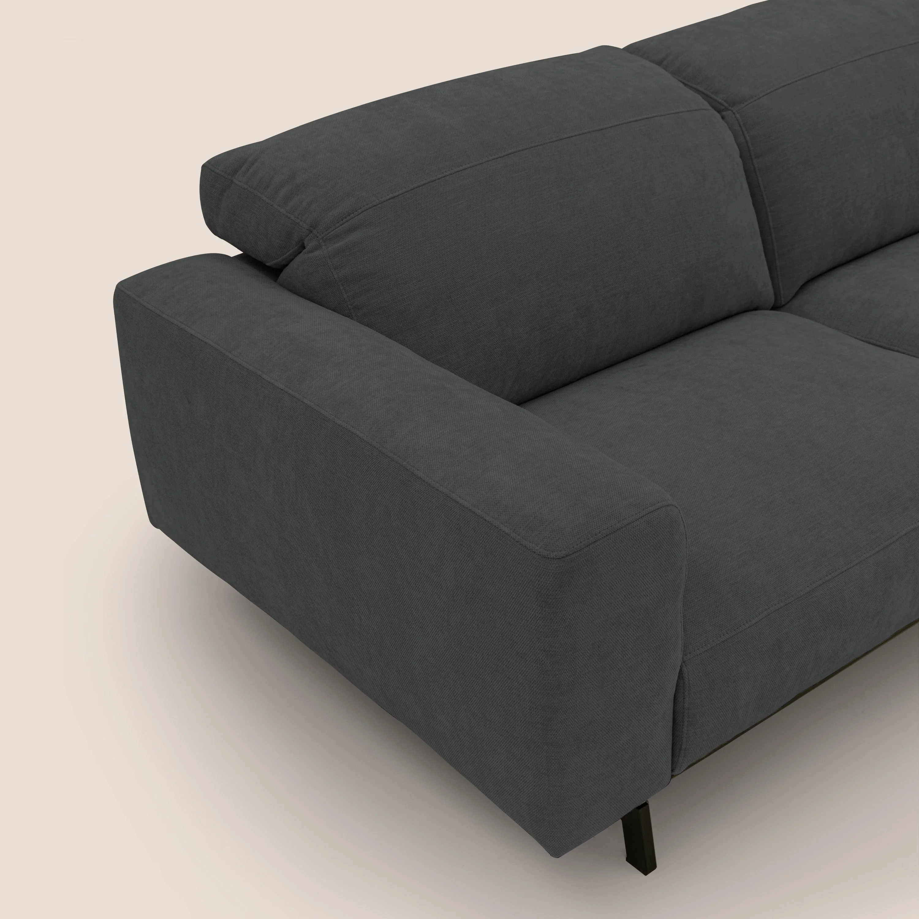Sakura Canapé modulable en tissu flammé doux et imperméable T14 anthracite - Image 7