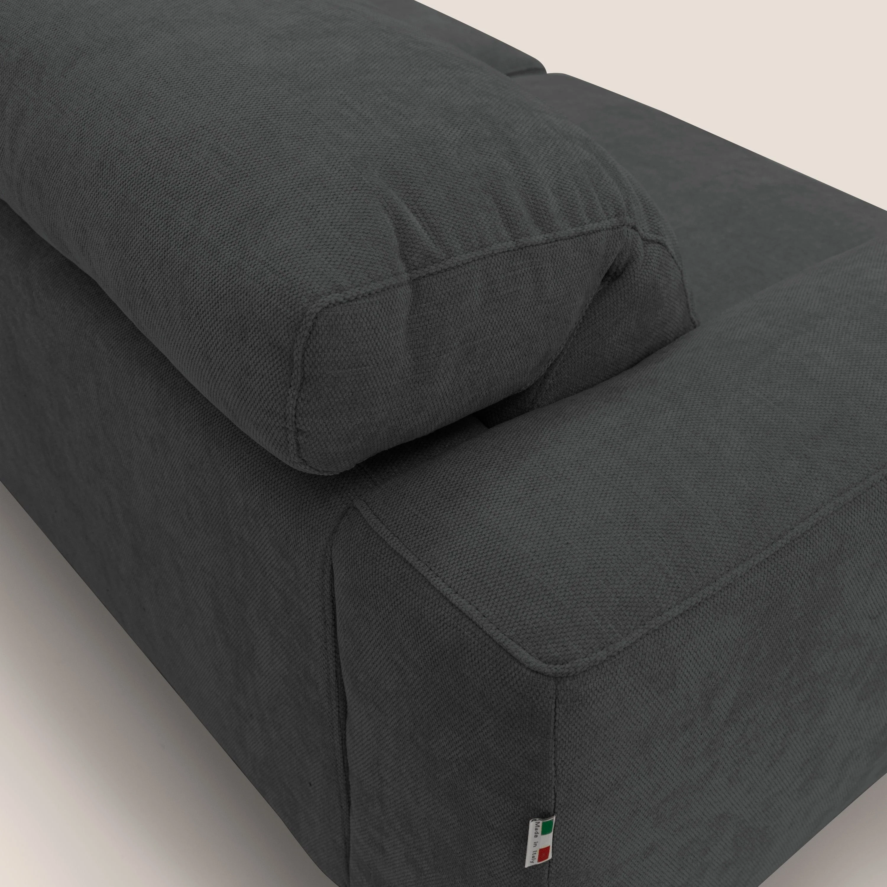 Sakura Canapé modulable en tissu flammé doux et imperméable T14 anthracite - Image 8