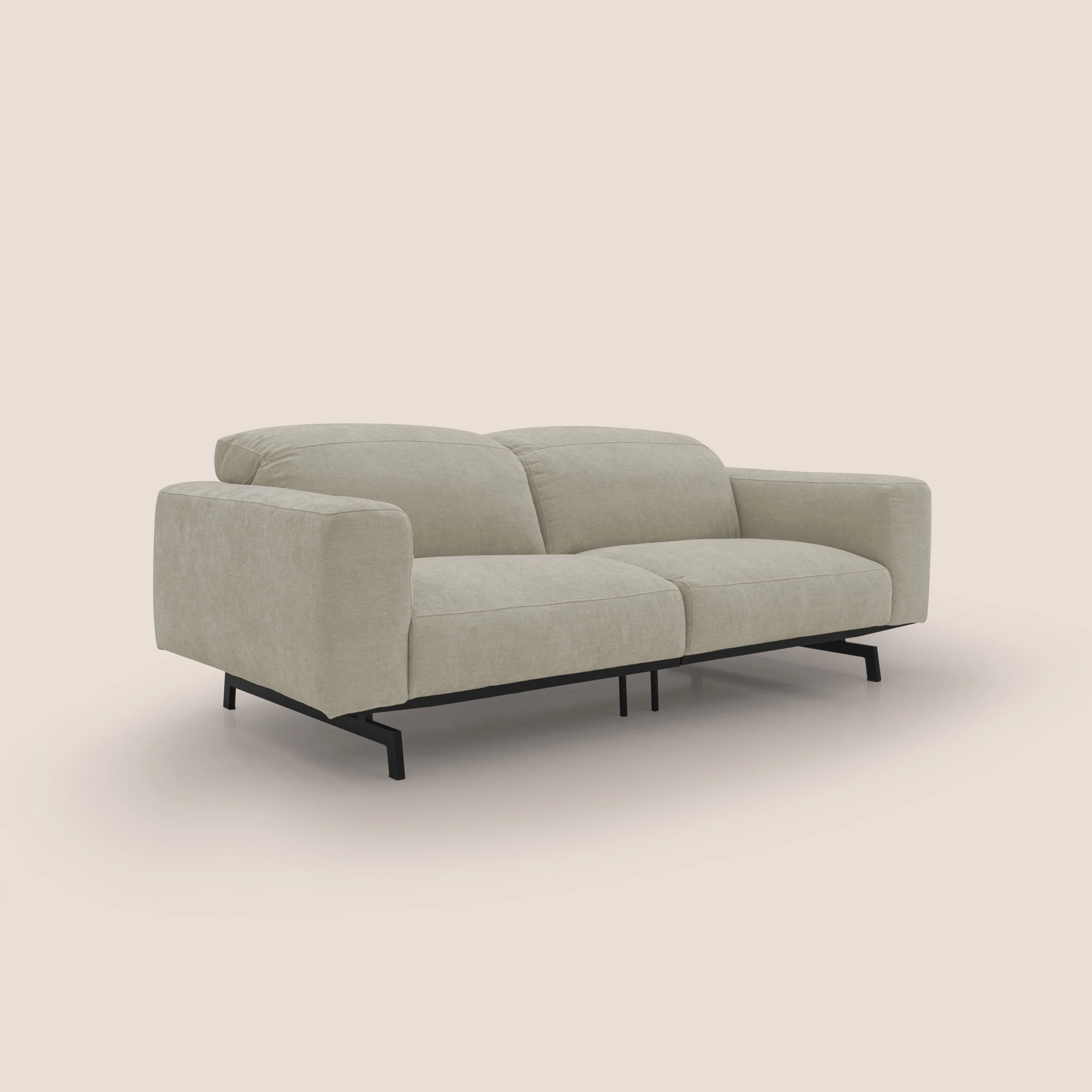 Sakura Canapé modulable en tissu flammé doux et imperméable T14 crème - Image 6
