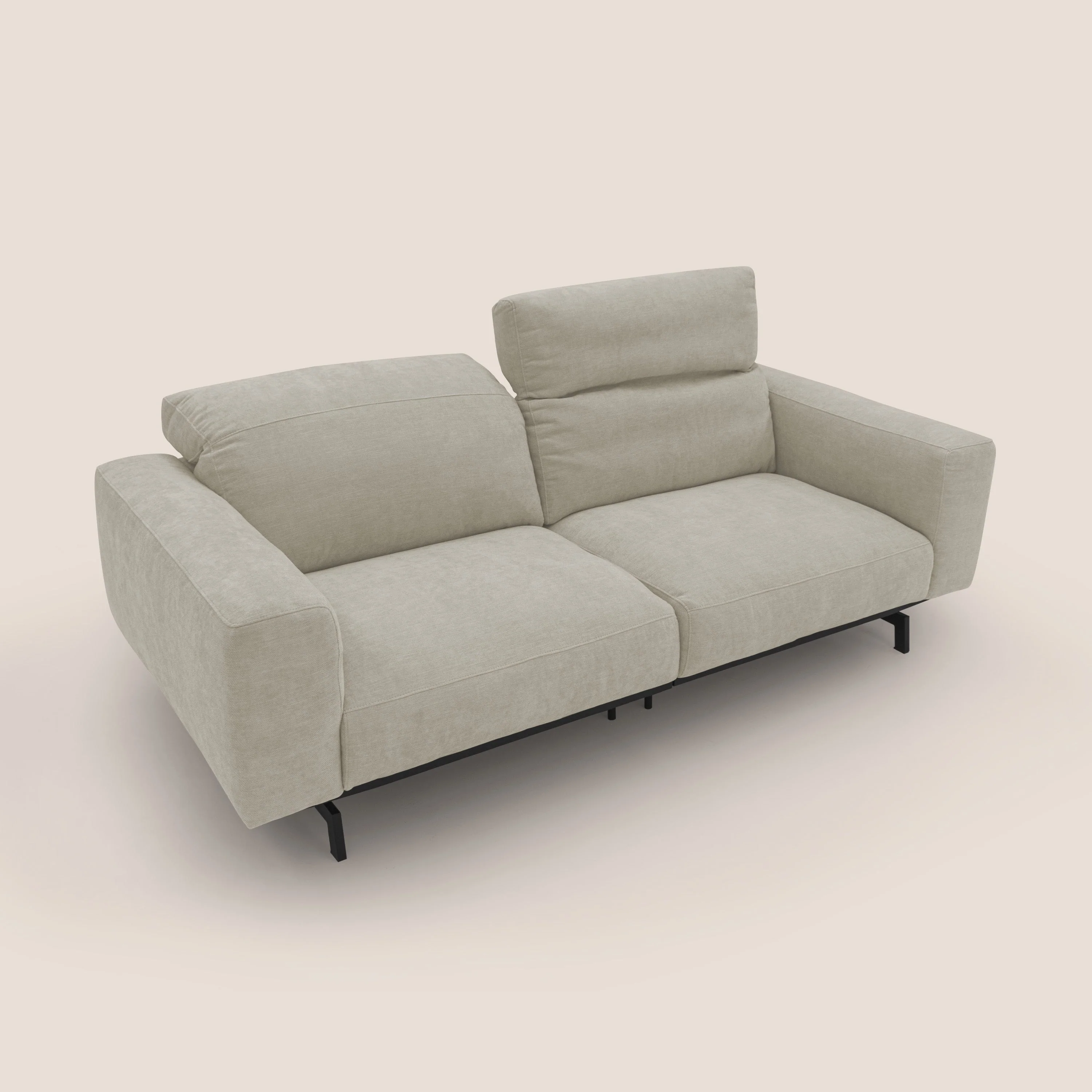 Sakura Canapé modulable en tissu flammé doux et imperméable T14 crème - Image 9
