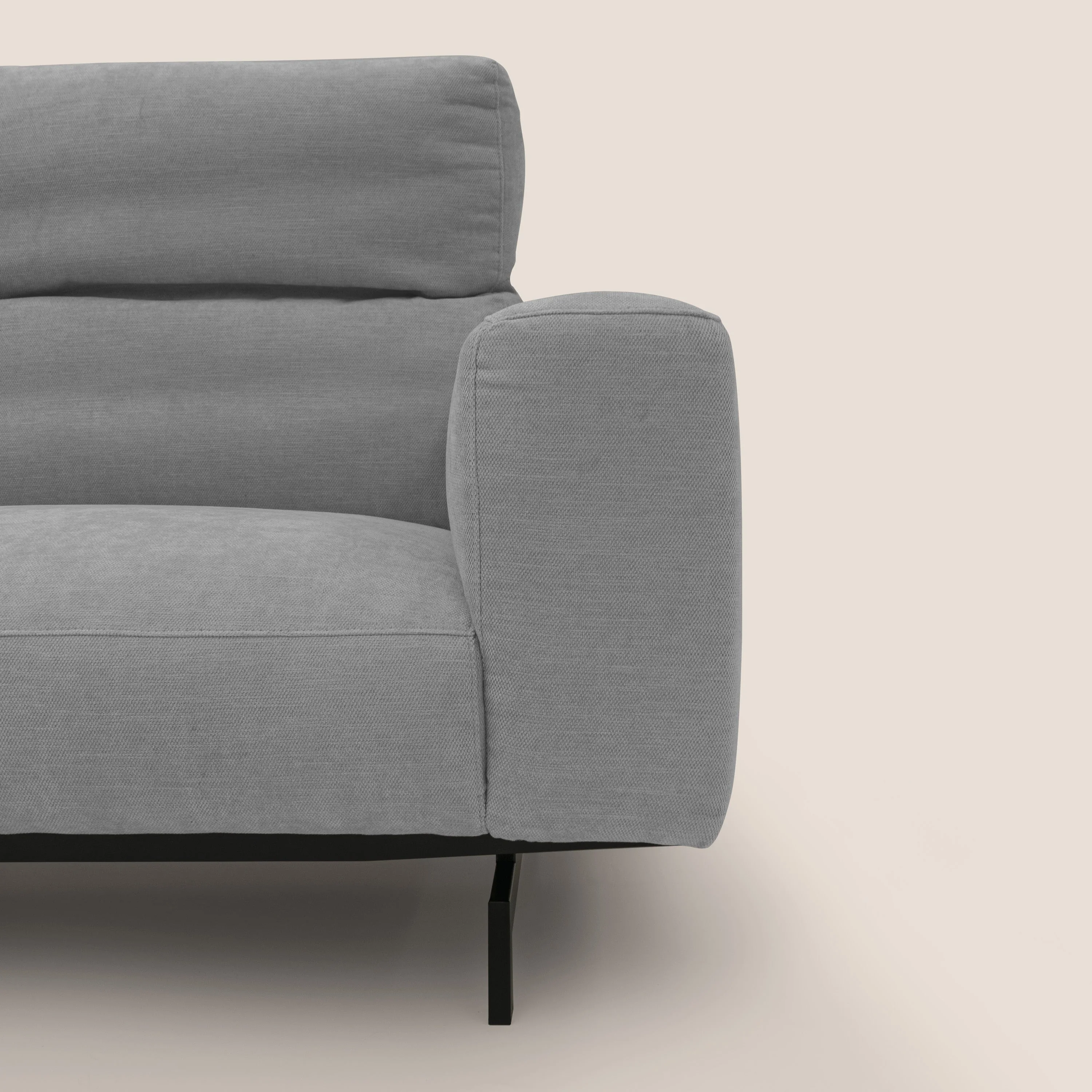 Sakura Canapé modulable en tissu flammé doux et imperméable T14 gris clair - Image 4