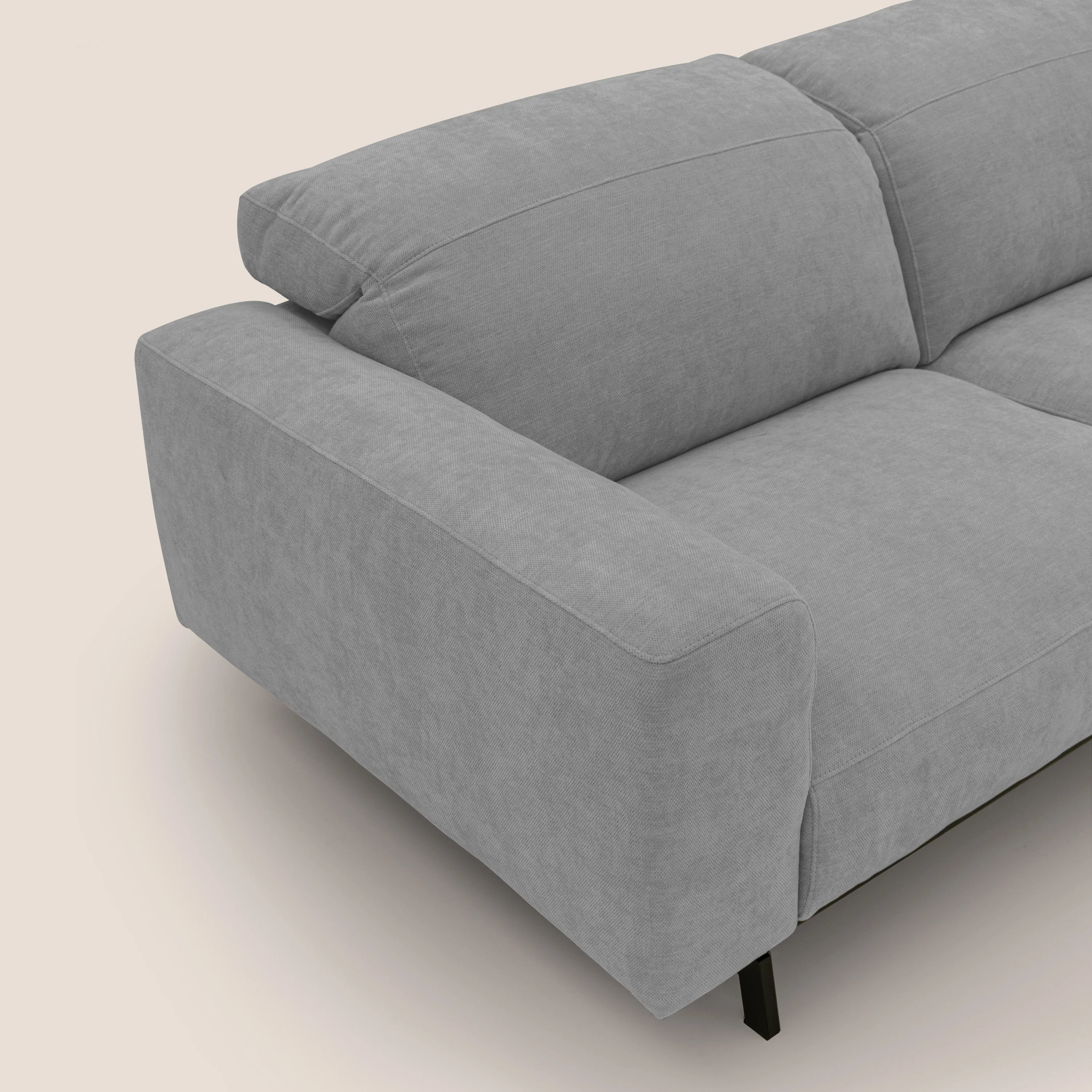 Sakura Canapé modulable en tissu flammé doux et imperméable T14 gris clair - Image 7