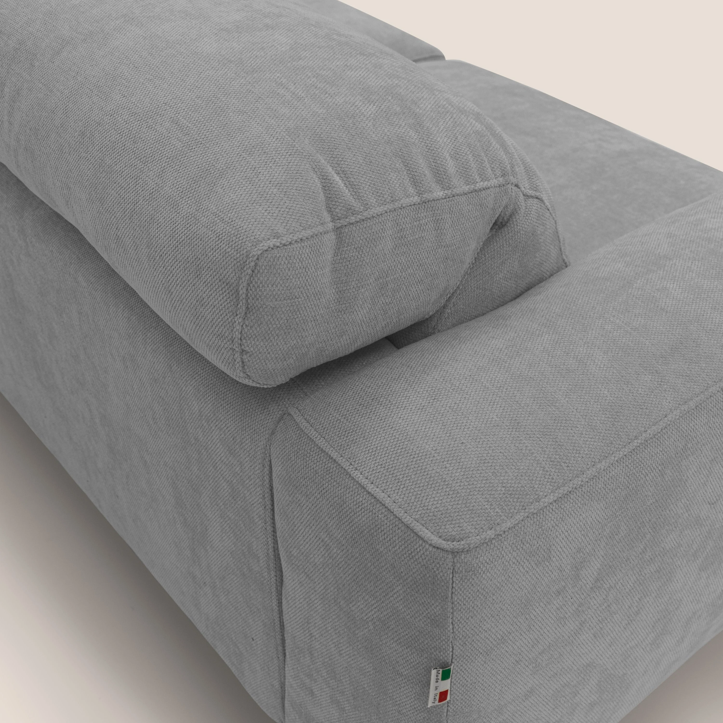 Sakura Canapé modulable en tissu flammé doux et imperméable T14 gris clair - Image 8