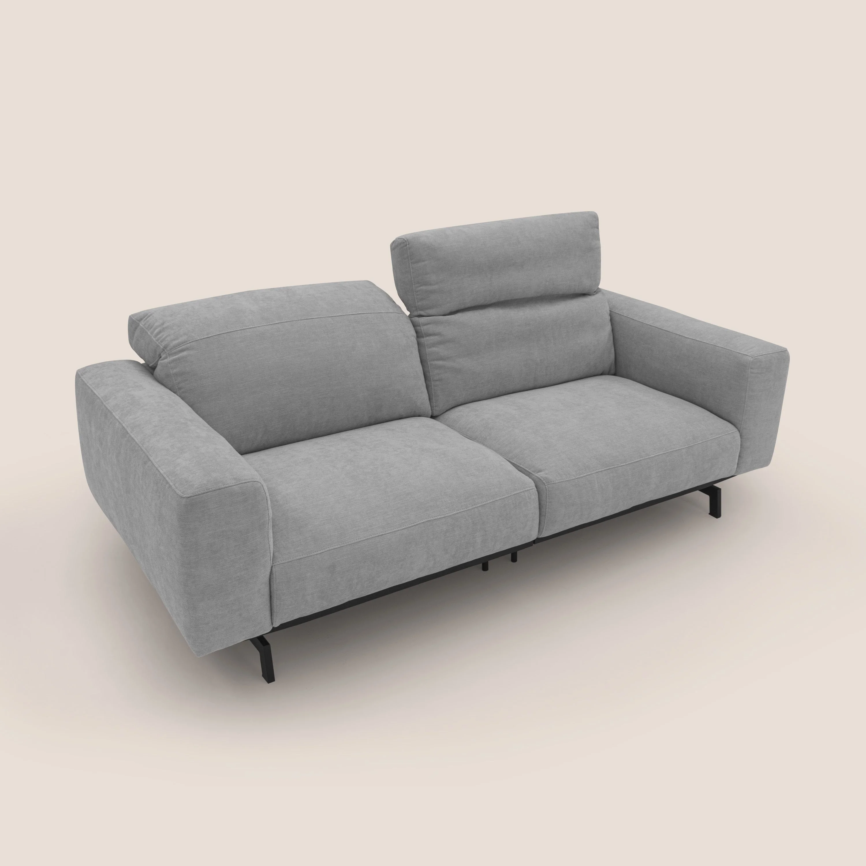 Sakura Canapé modulable en tissu flammé doux et imperméable T14 gris clair - Image 9