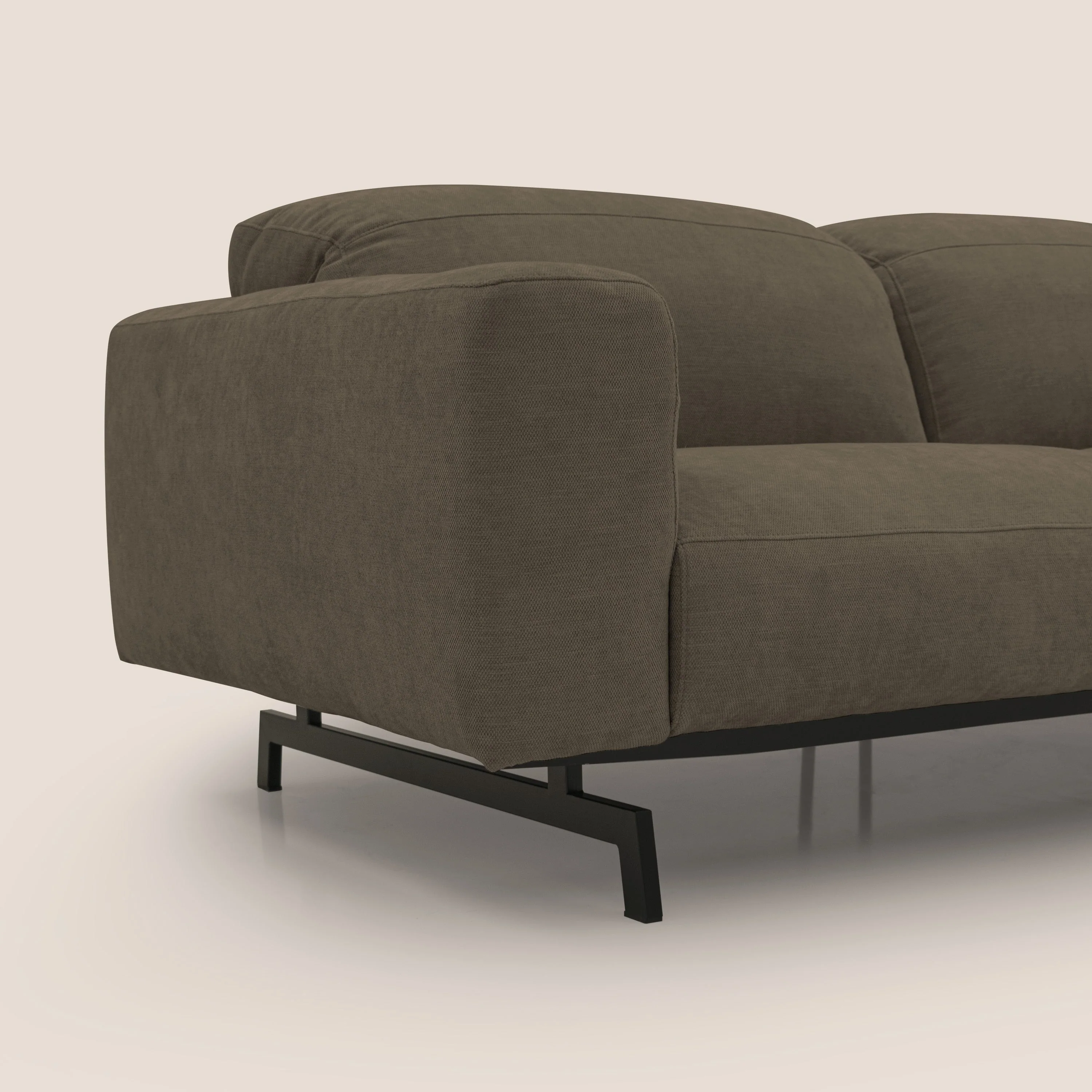Sakura Canapé modulable en tissu flammé doux et imperméable T14 marron - Image 3