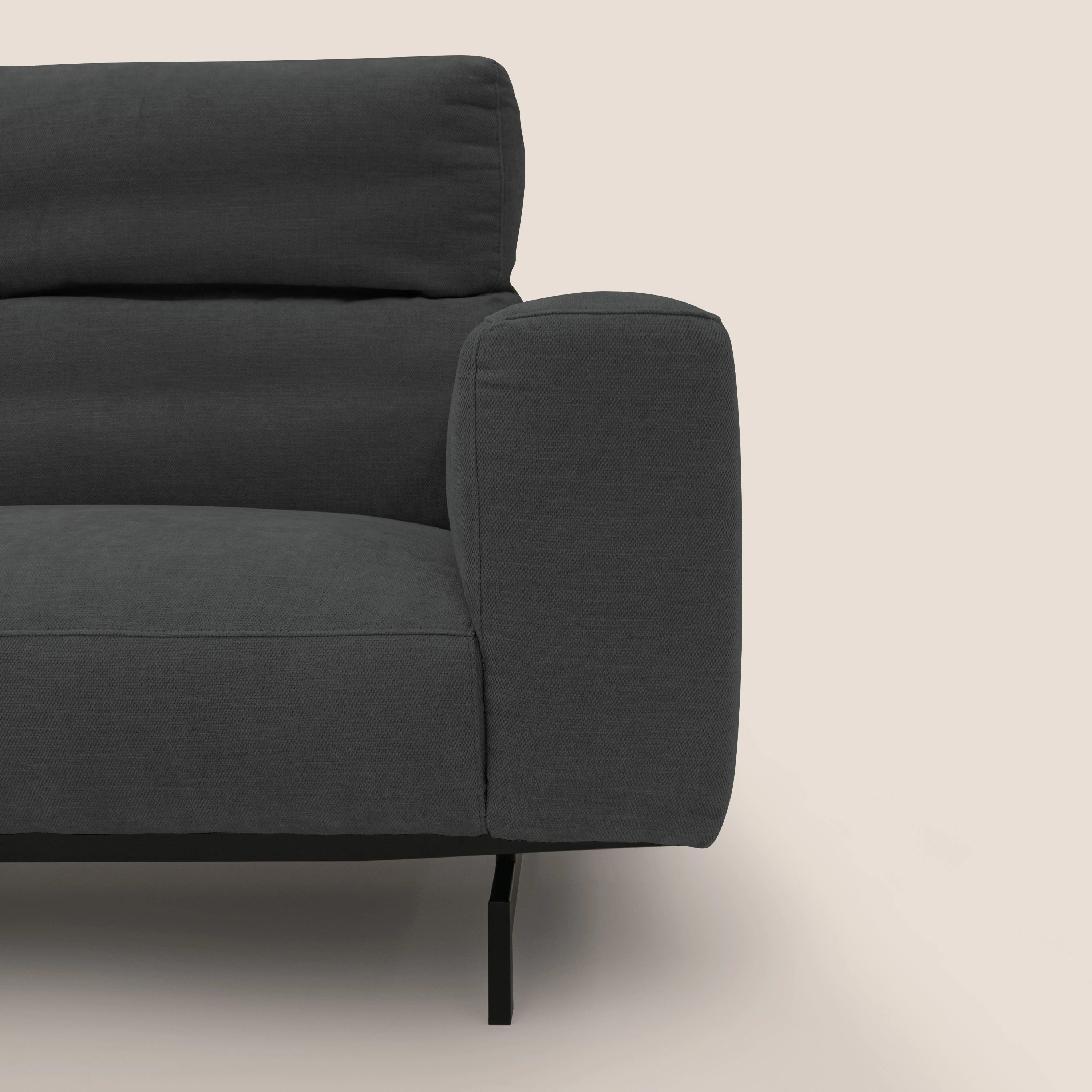 Sakura canapé modulaire 3 places en tissu flammé doux et imperméable T14 anthracite - Image 4