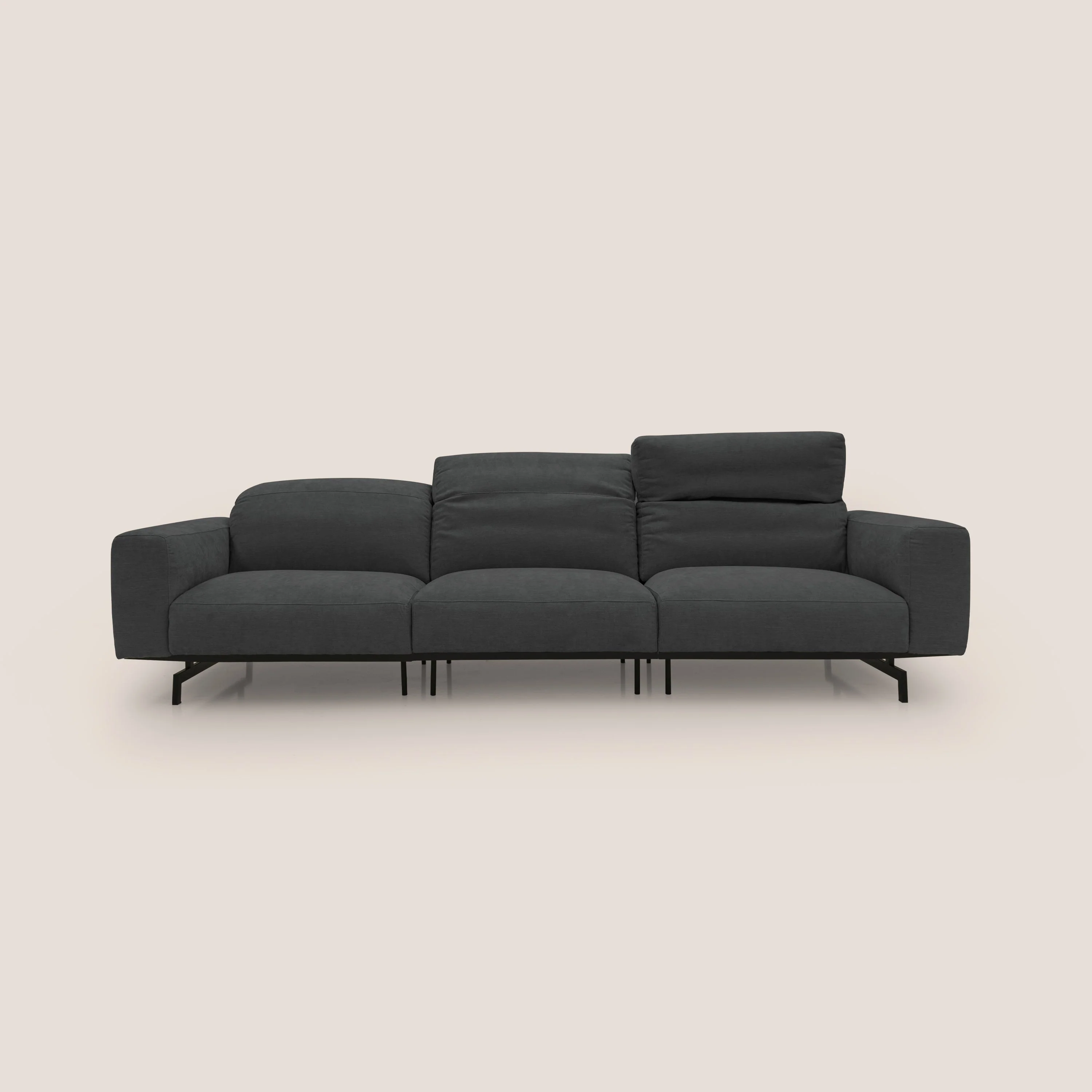 Sakura canapé modulaire 3 places en tissu flammé doux et imperméable T14 anthracite - Image 5