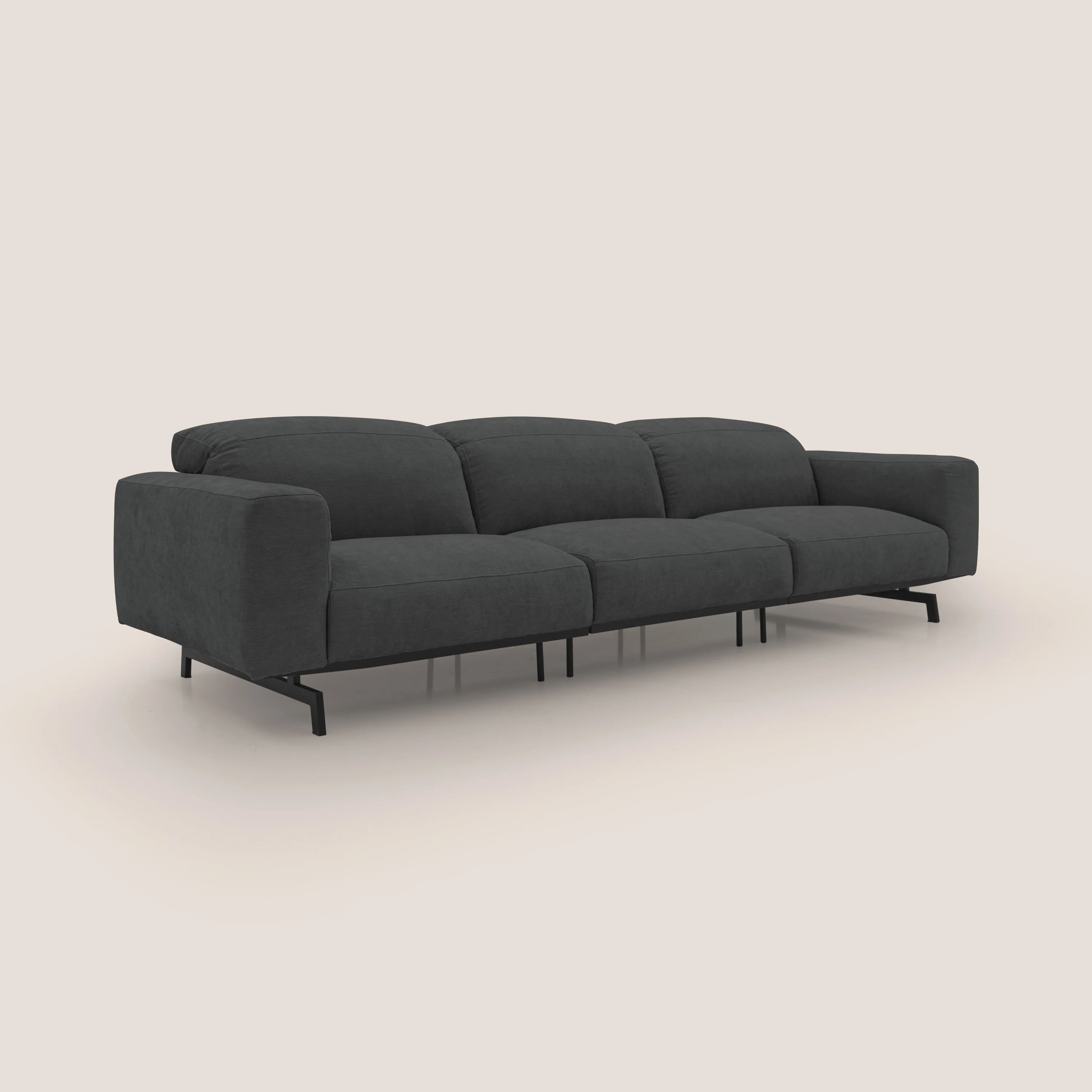 Sakura canapé modulaire 3 places en tissu flammé doux et imperméable T14 anthracite - Image 6