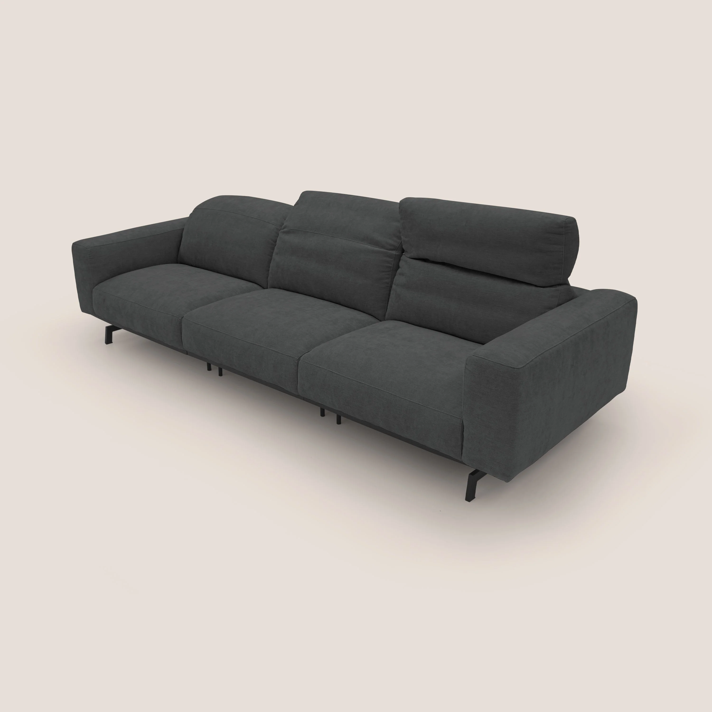 Sakura canapé modulaire 3 places en tissu flammé doux et imperméable T14 anthracite - Image 9