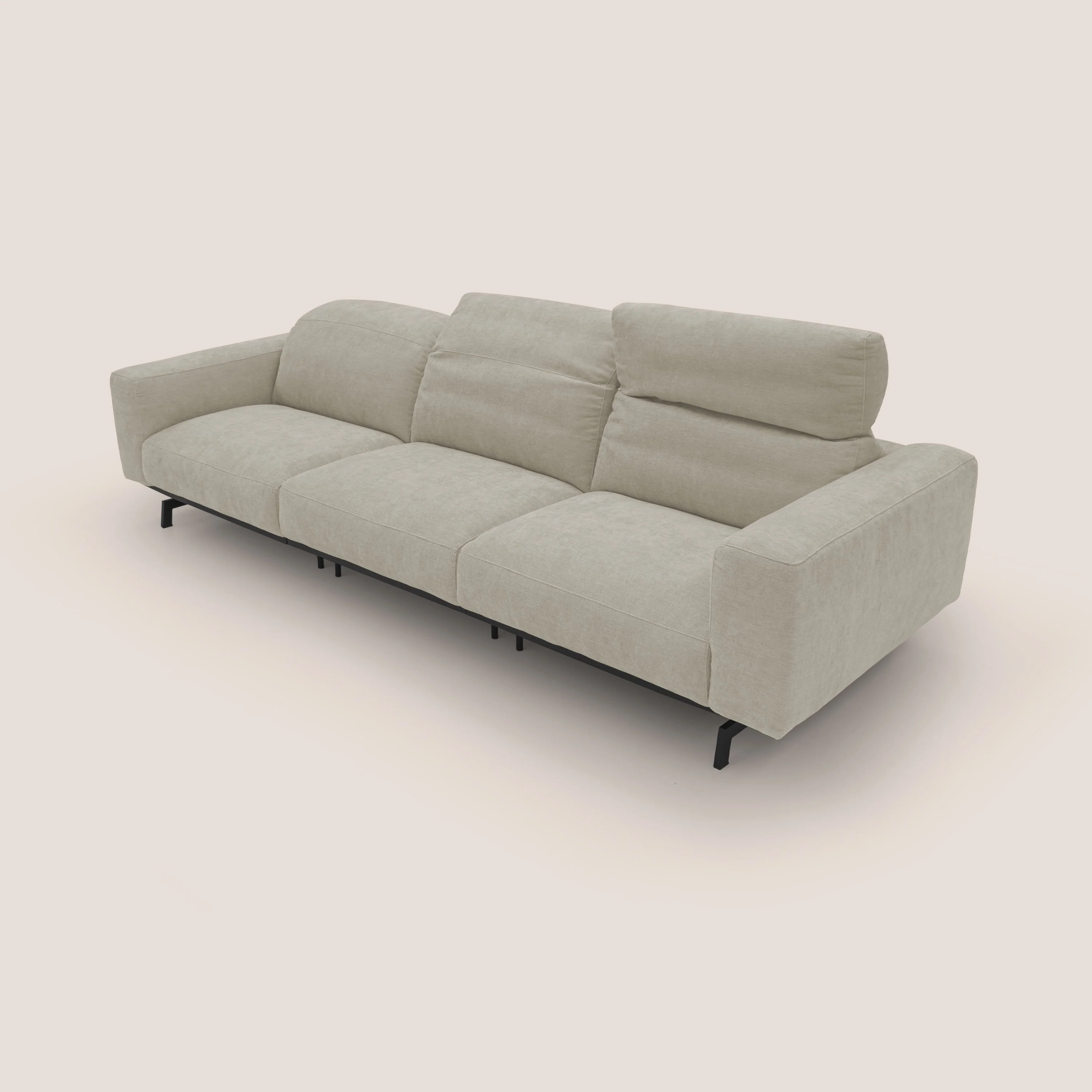 Sakura canapé modulaire 3 places en tissu flammé doux et imperméable T14 crème - Image 10