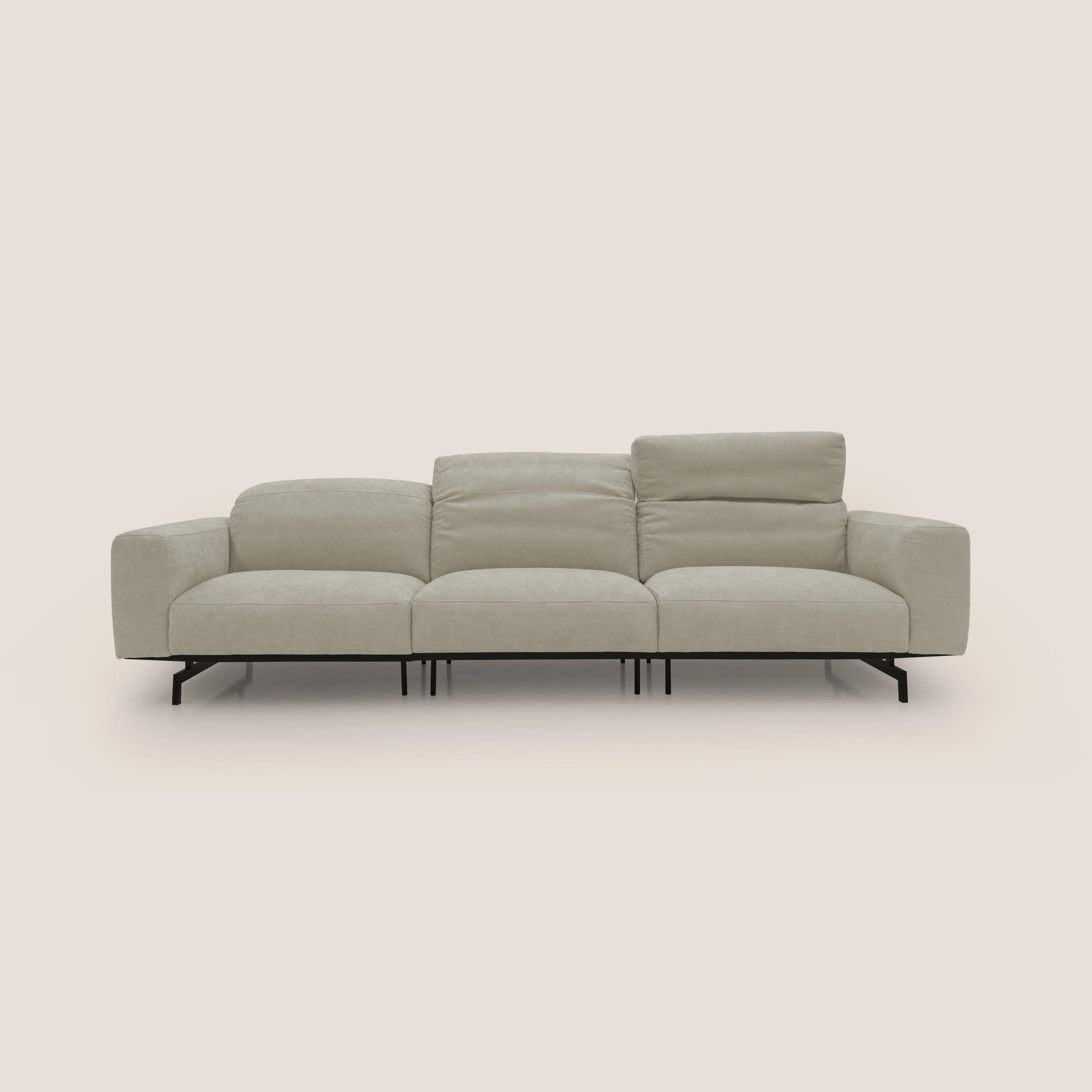 Sakura canapé modulaire 3 places en tissu flammé doux et imperméable T14 crème - Image 6