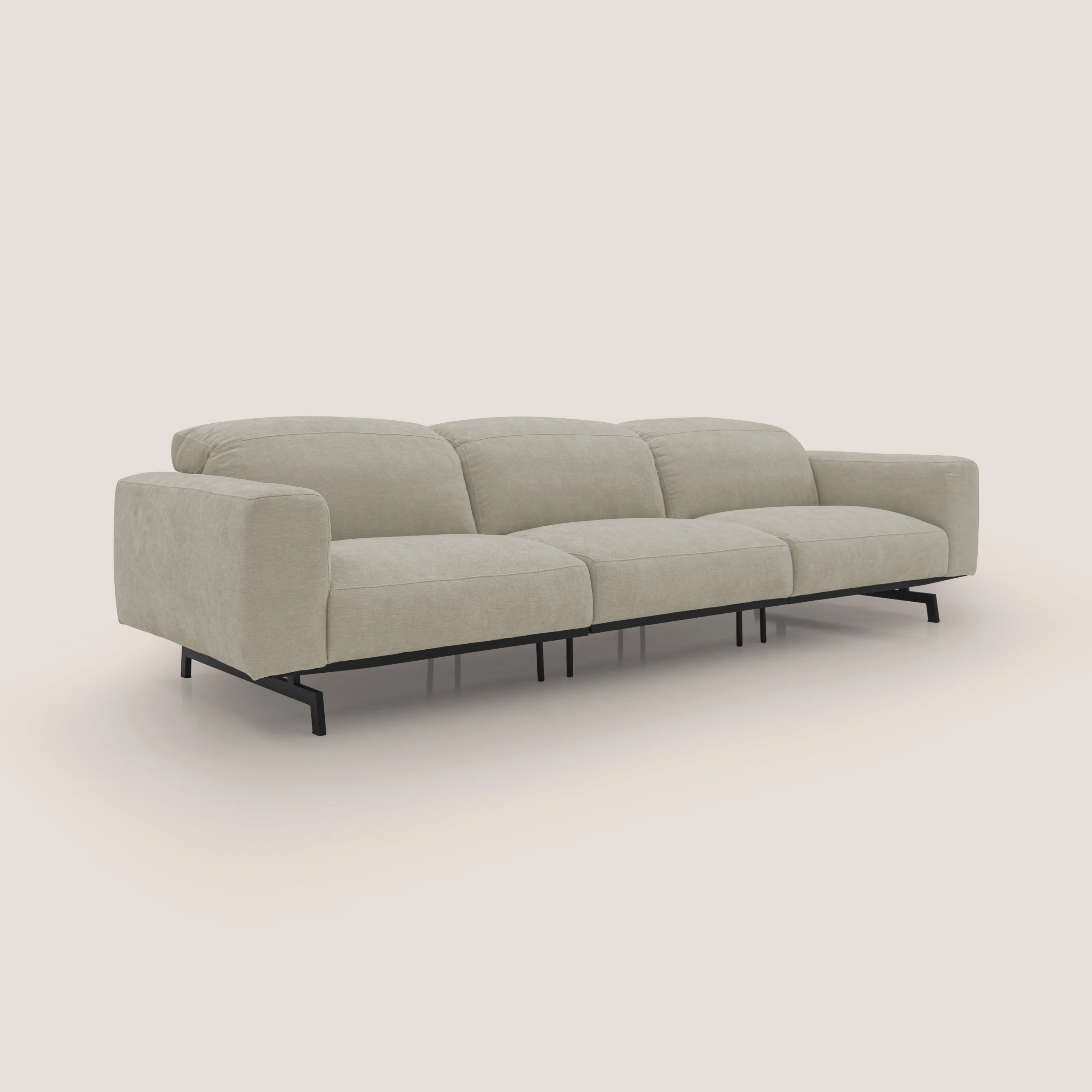 Sakura canapé modulaire 3 places en tissu flammé doux et imperméable T14 crème - Image 7