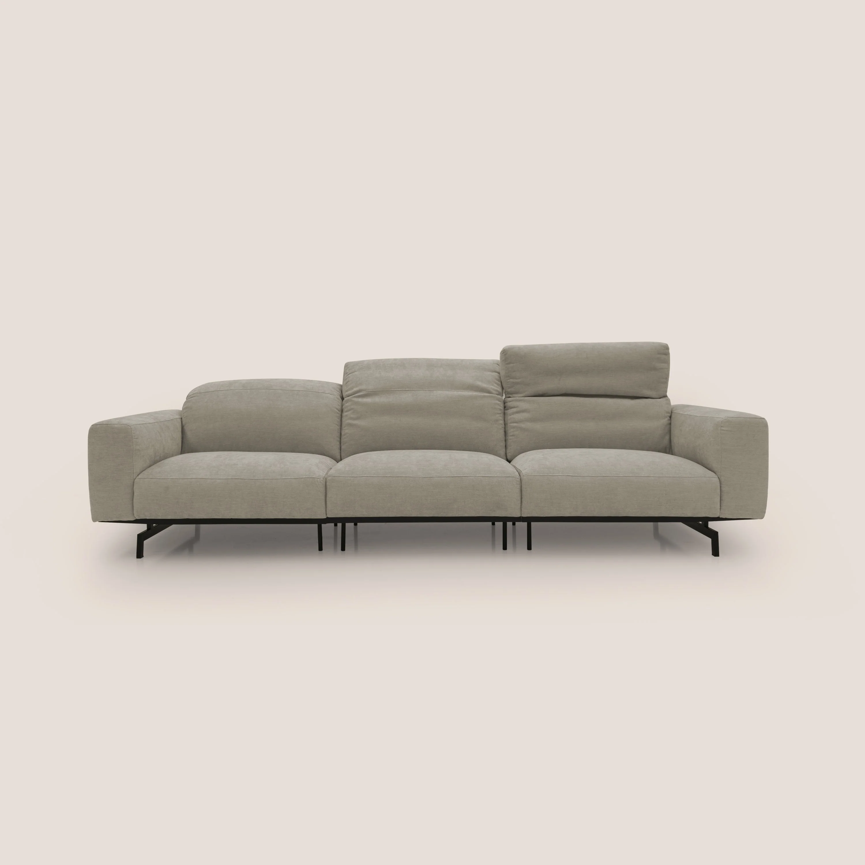 Sakura canapé modulaire 3 places en tissu flammé doux et imperméable T14 Taupe tortora - Image 5