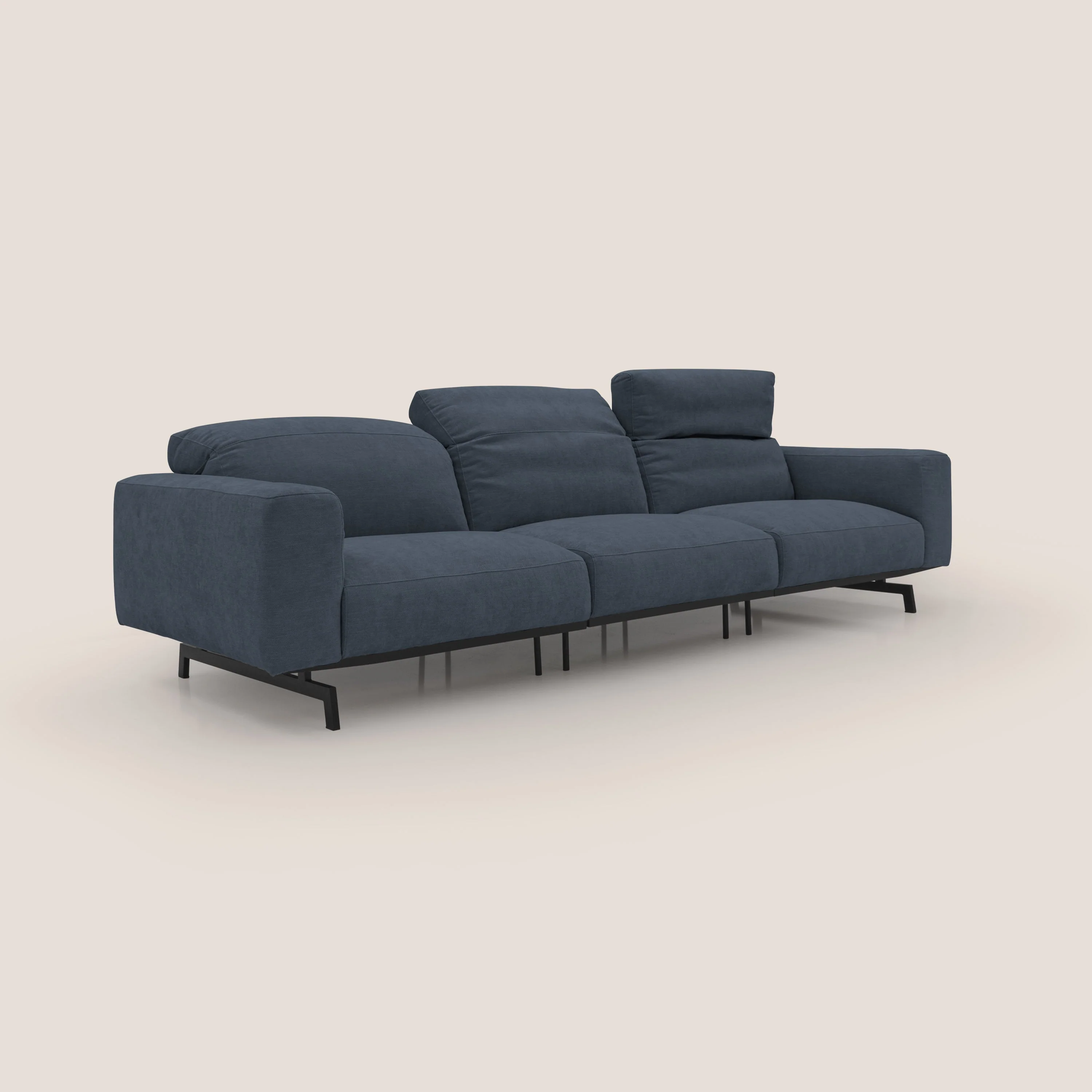 Sakura canapé modulaire 3 places en tissu flammé doux et imperméable T14 bleu - Image 2