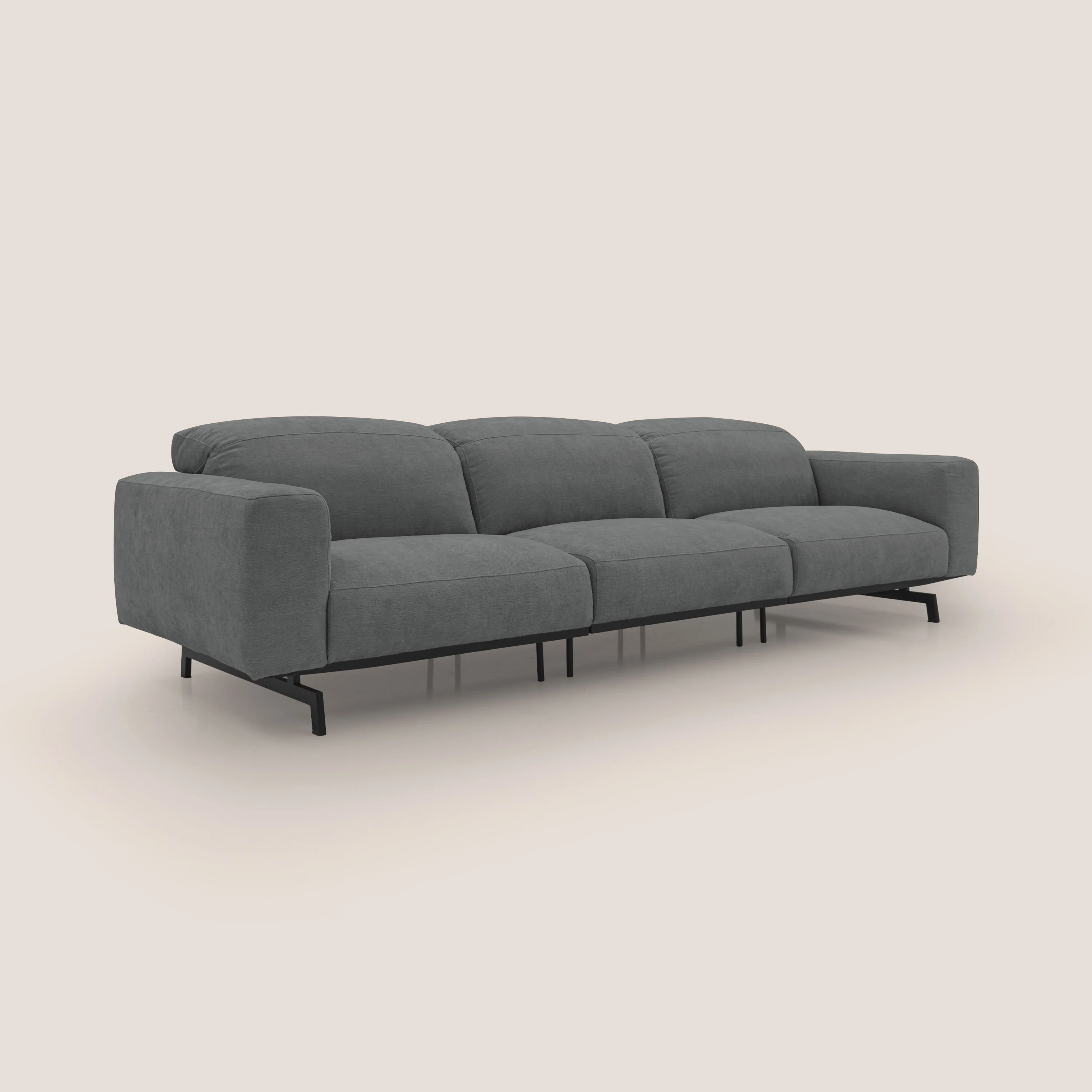 Sakura canapé modulaire 3 places en tissu flammé doux et imperméable T14  gris - Image 6