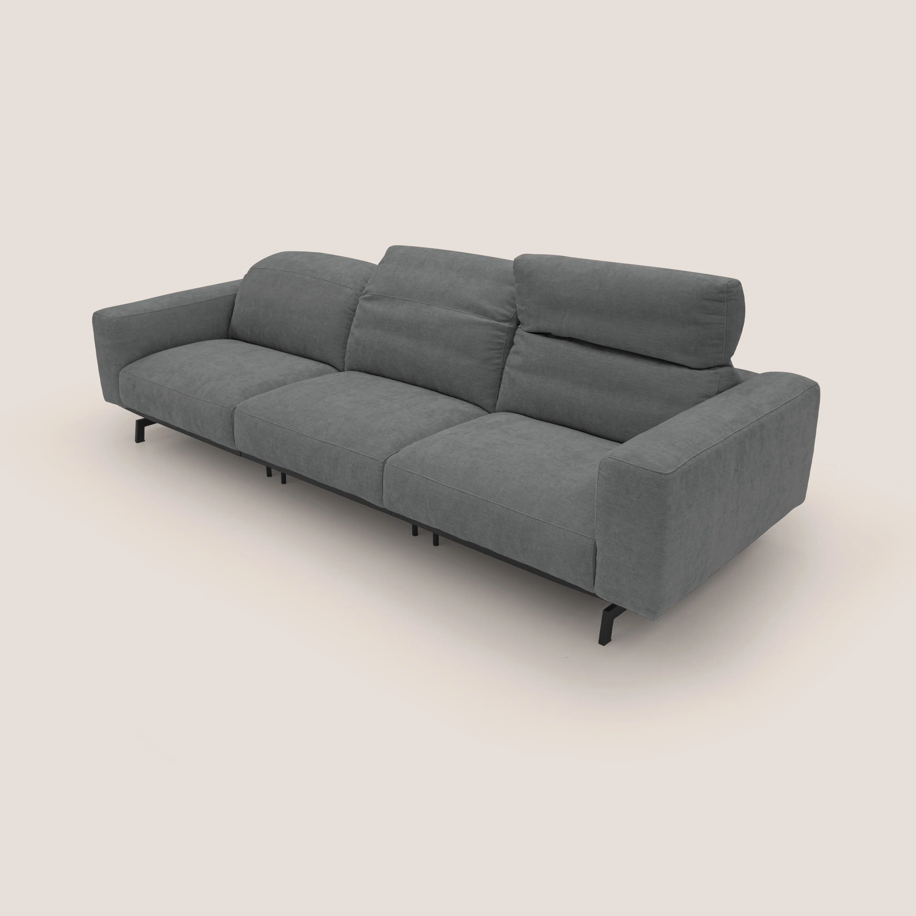 Sakura canapé modulaire 3 places en tissu flammé doux et imperméable T14  gris - Image 9