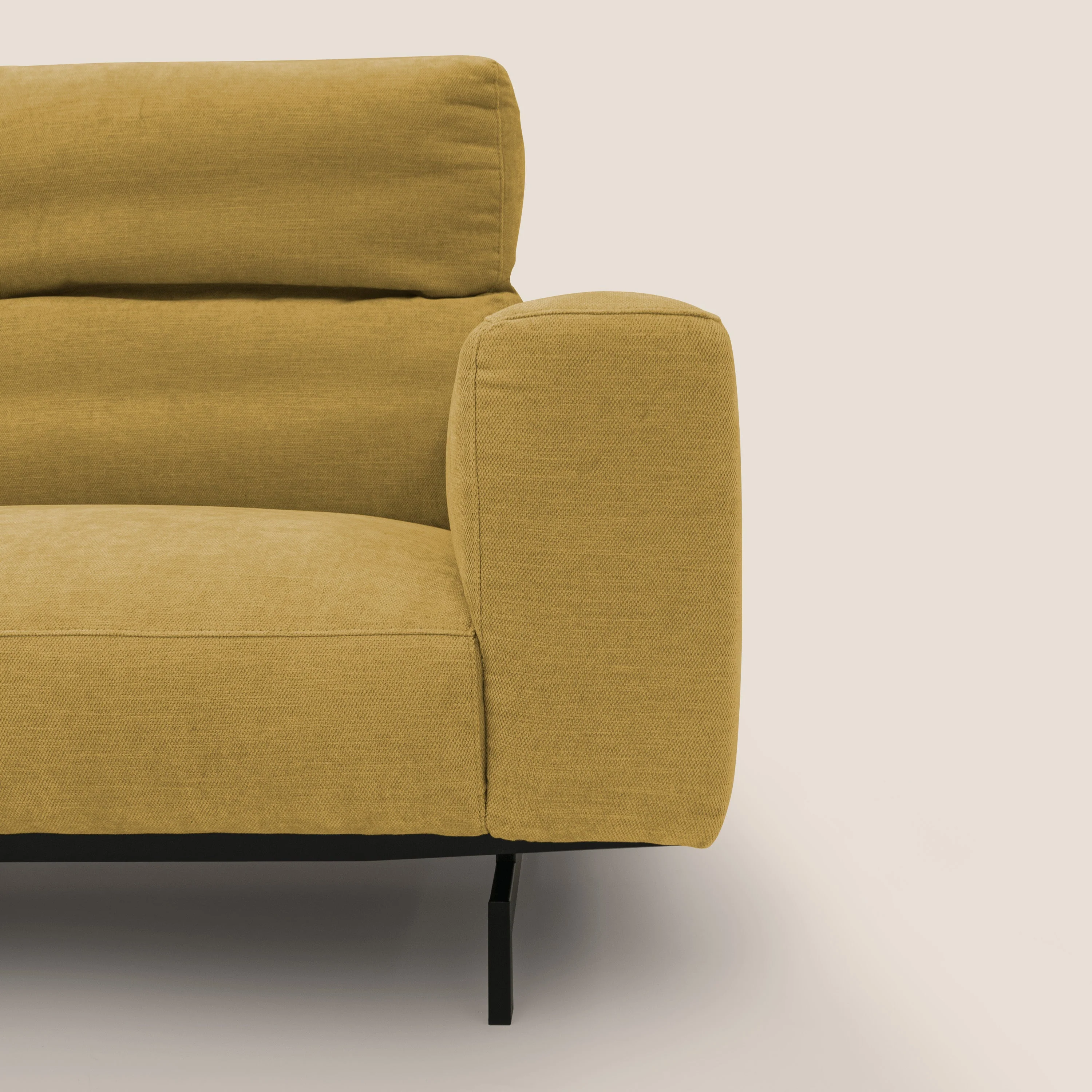 Sakura canapé modulaire 3 places en tissu flammé doux et imperméable T14 jaune - Image 4