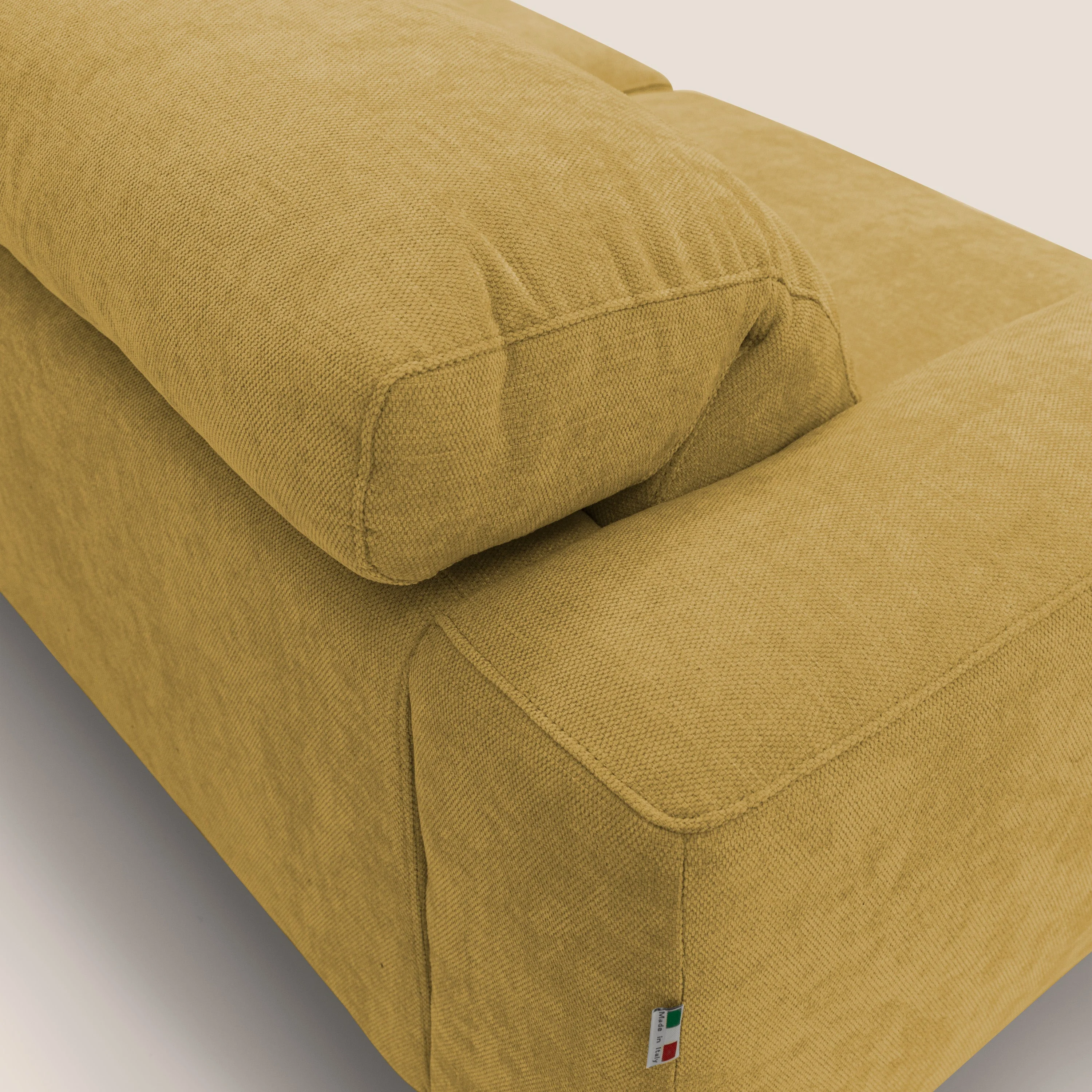 Sakura canapé modulaire 3 places en tissu flammé doux et imperméable T14 jaune - Image 8