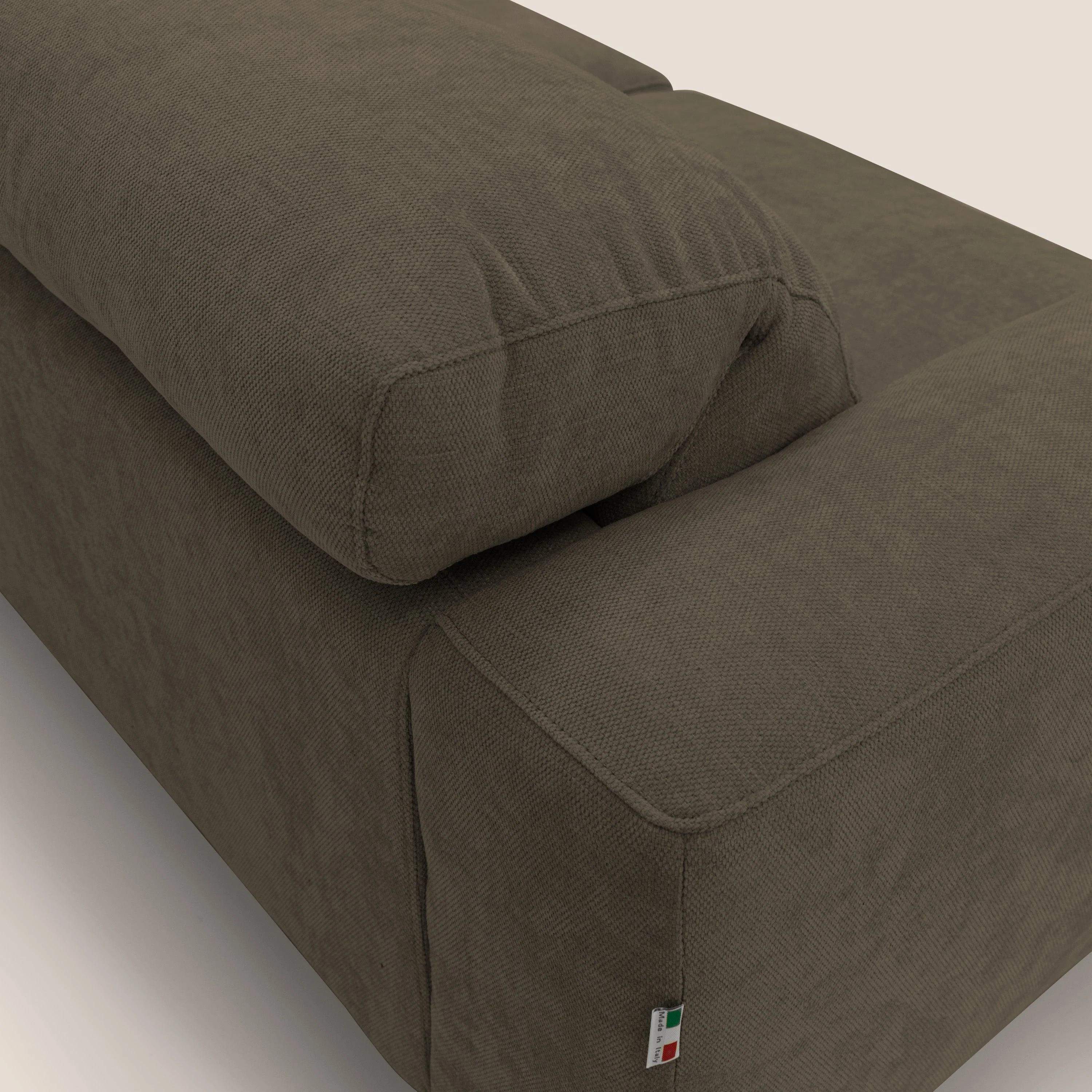 Sakura canapé modulaire 3 places en tissu flammé doux et imperméable T14  marron - Image 8