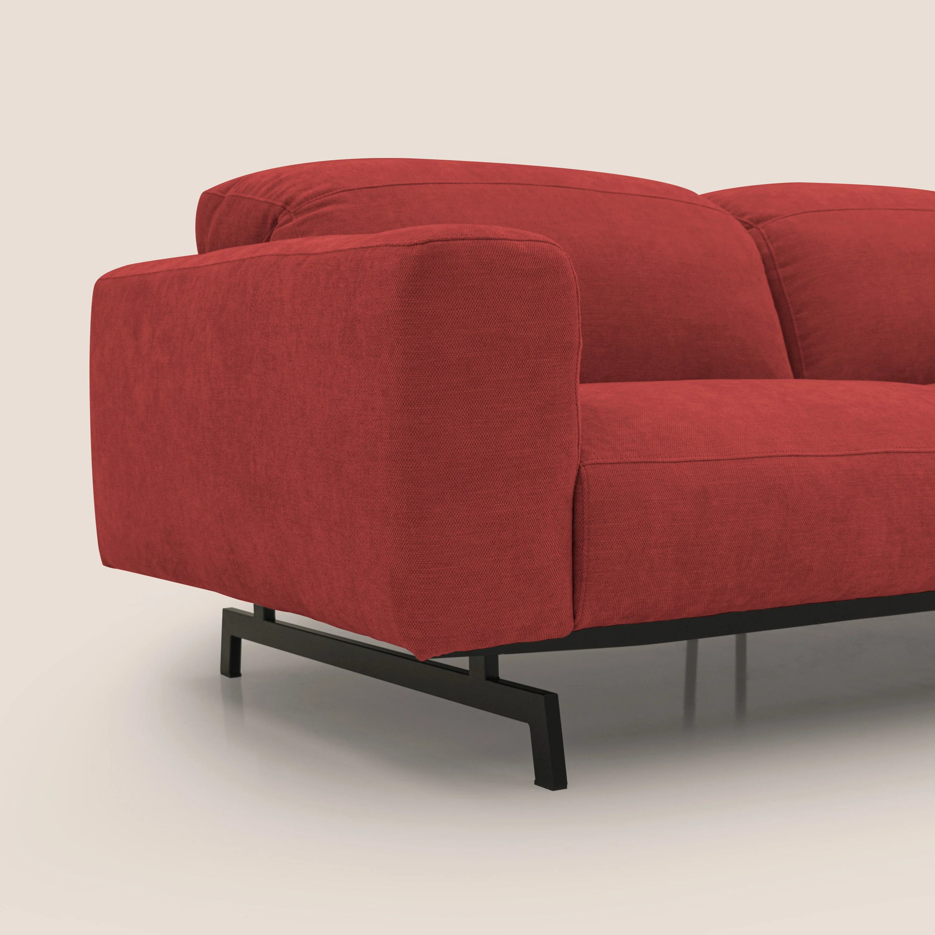 Sakura canapé modulaire 3 places en tissu flammé doux et imperméable T14 rouge - Image 3