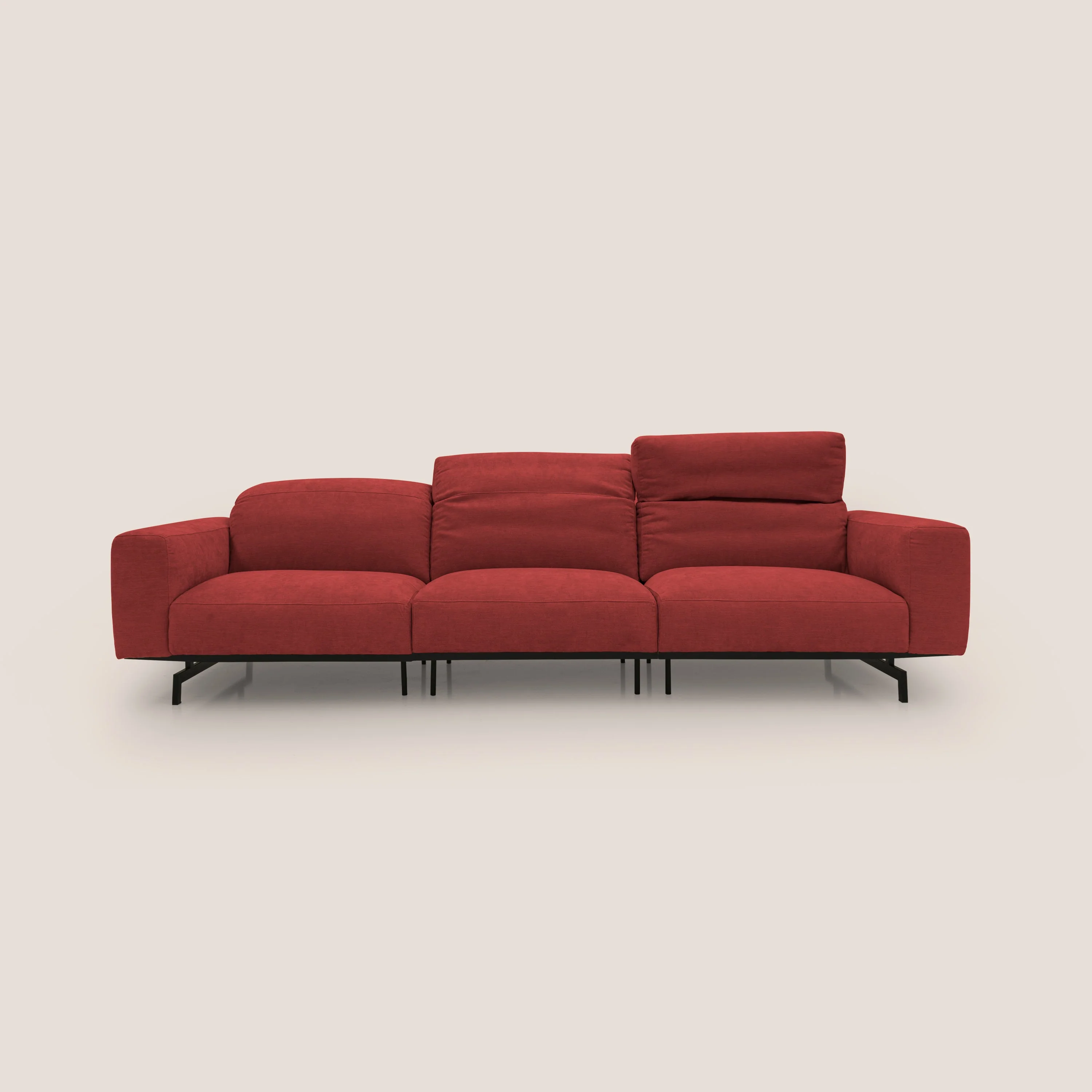 Sakura canapé modulaire 3 places en tissu flammé doux et imperméable T14 rouge - Image 5