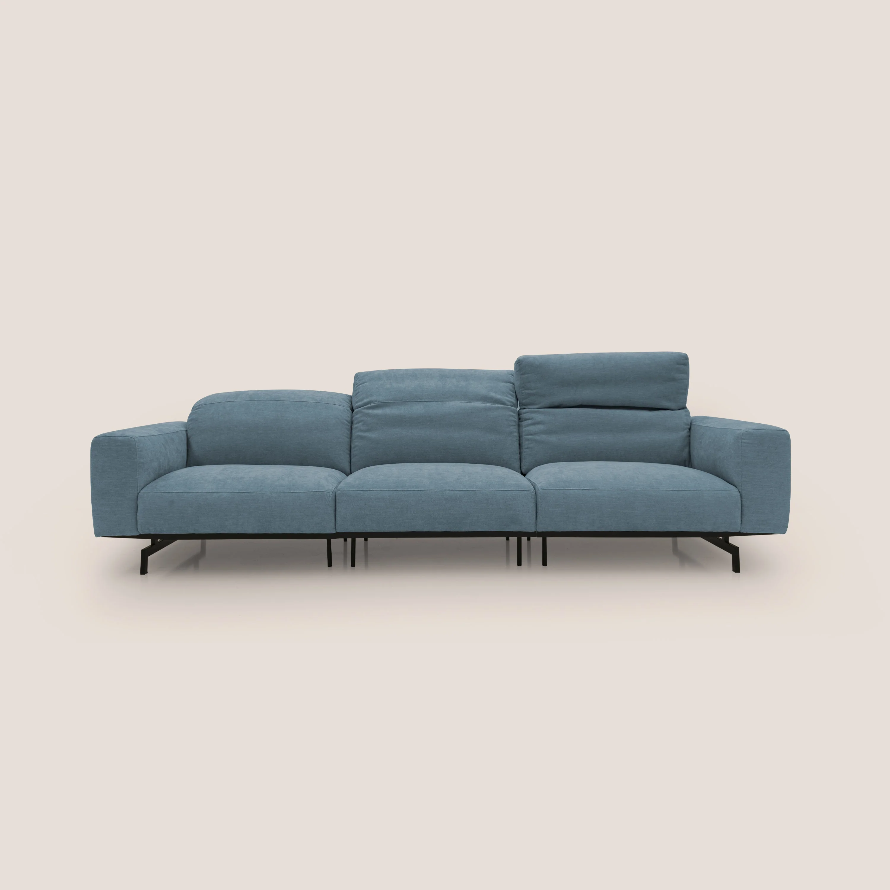 Sakura canapé modulaire 3 places en tissu flammé doux et imperméable T14 sucre glace - Image 5