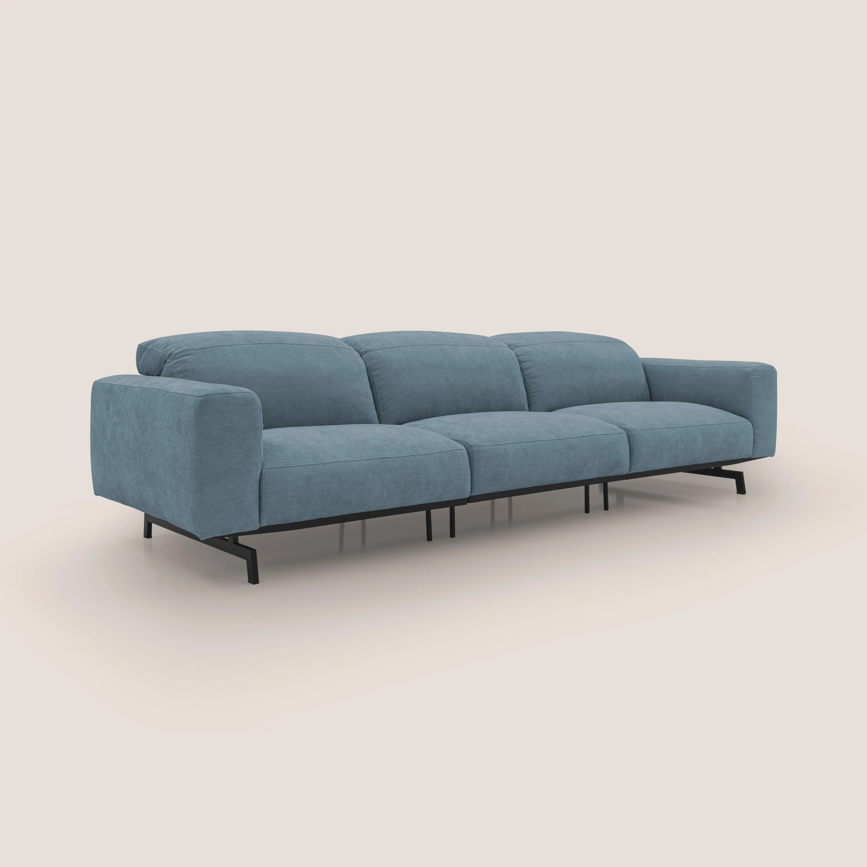Sakura canapé modulaire 3 places en tissu flammé doux et imperméable T14 sucre glace - Image 6