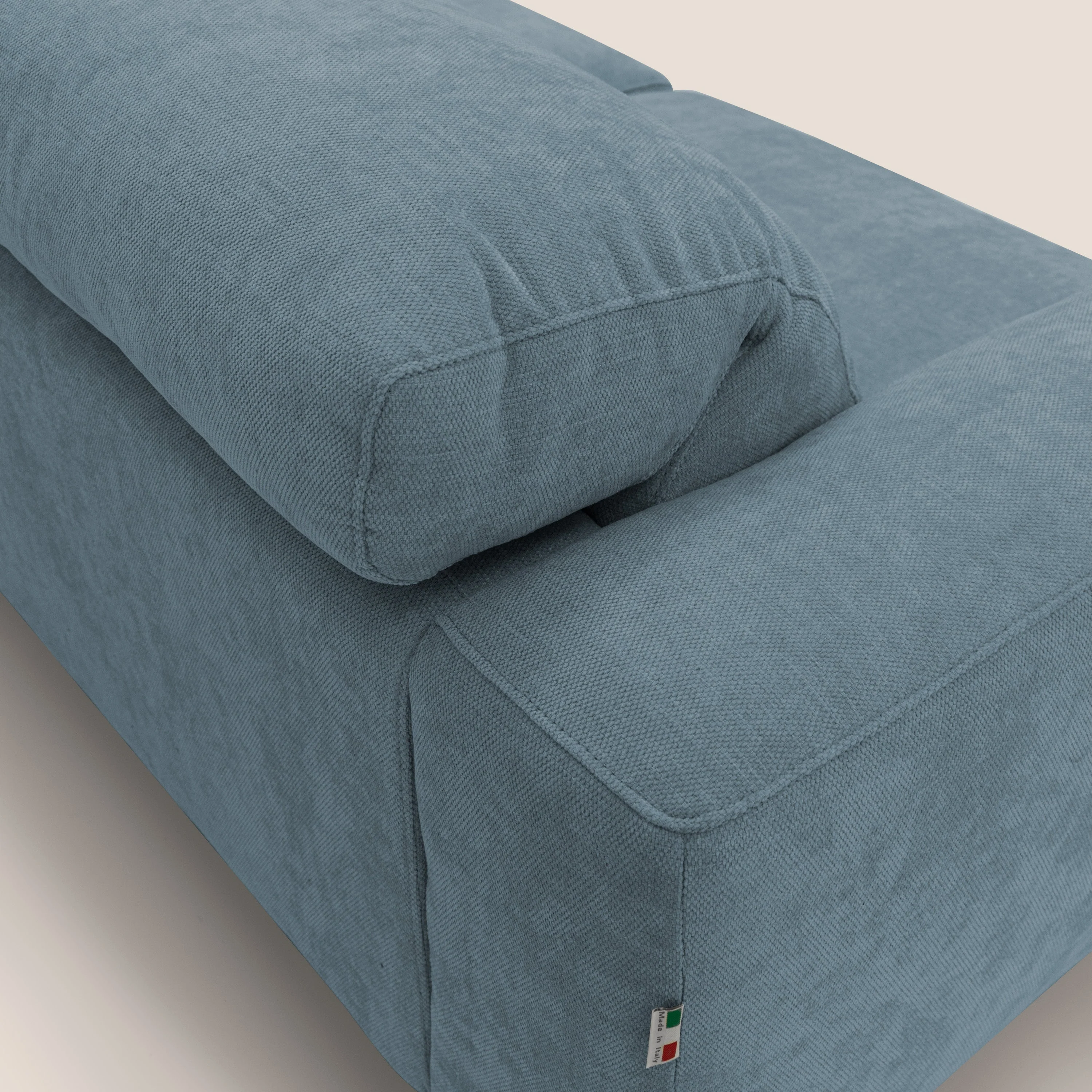 Sakura canapé modulaire 3 places en tissu flammé doux et imperméable T14 sucre glace - Image 8