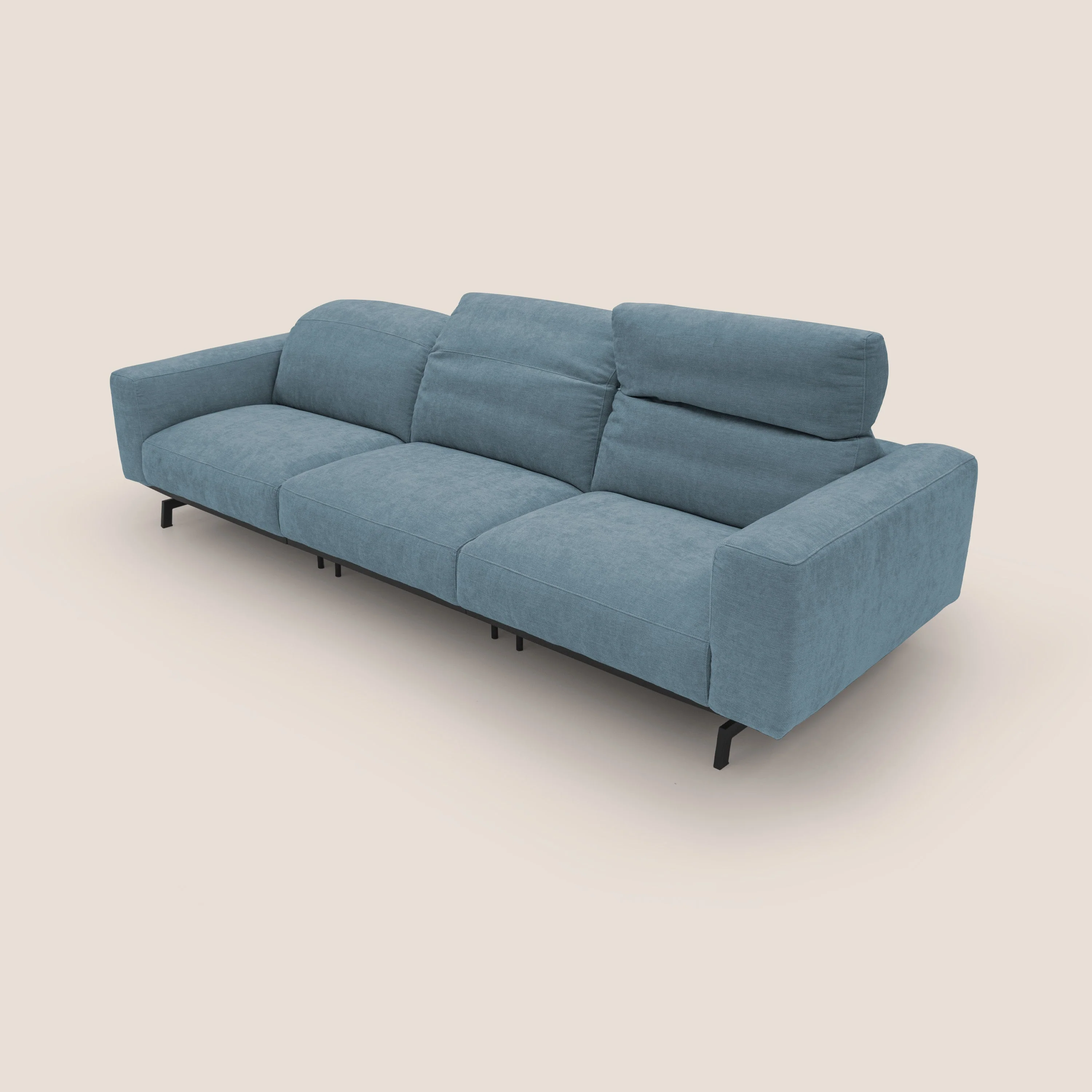 Sakura canapé modulaire 3 places en tissu flammé doux et imperméable T14 sucre glace - Image 9
