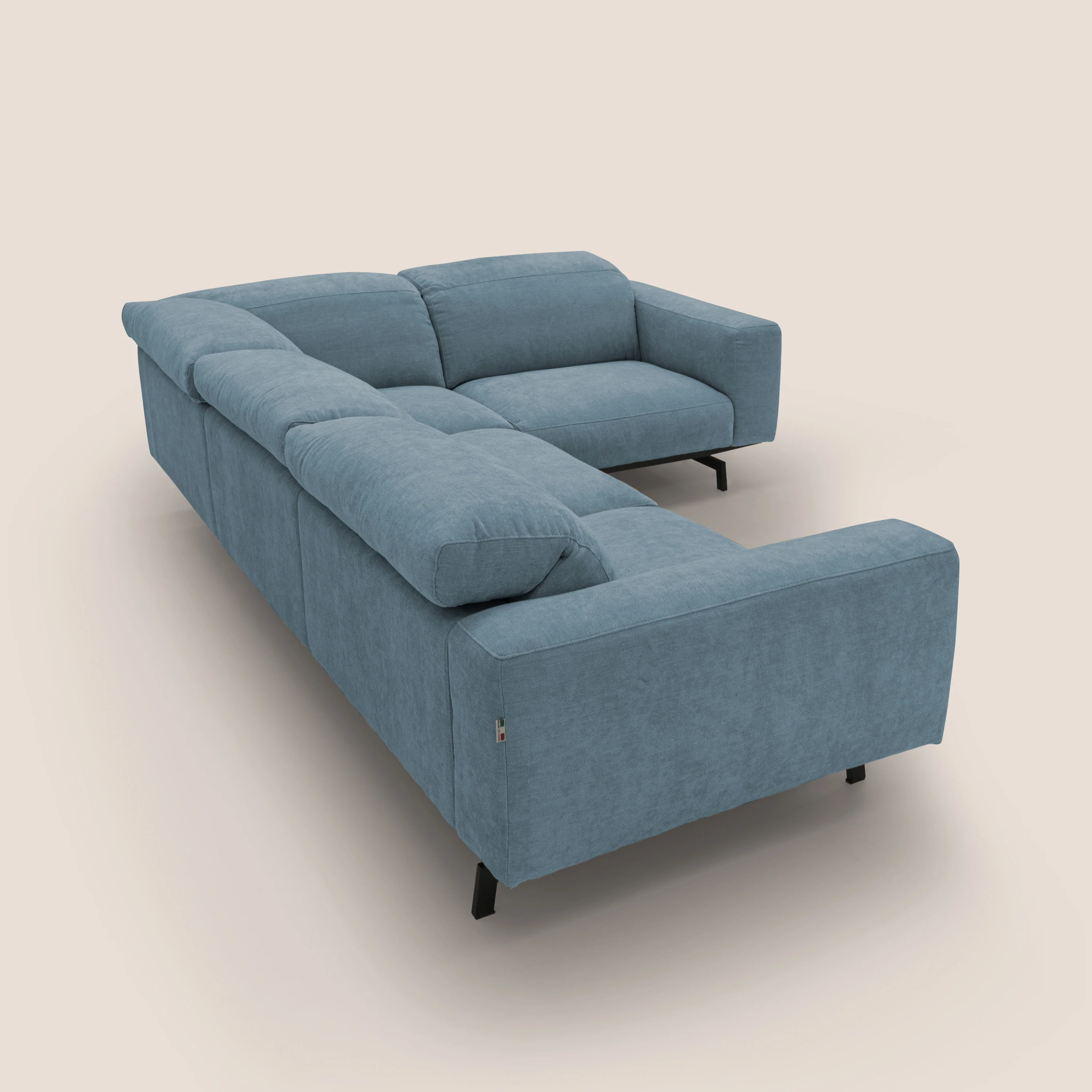 Sakura Canapé d'angle RÉVERSIBLE et modulable en tissu doux et imperméable T14 sucre glace - Image 10