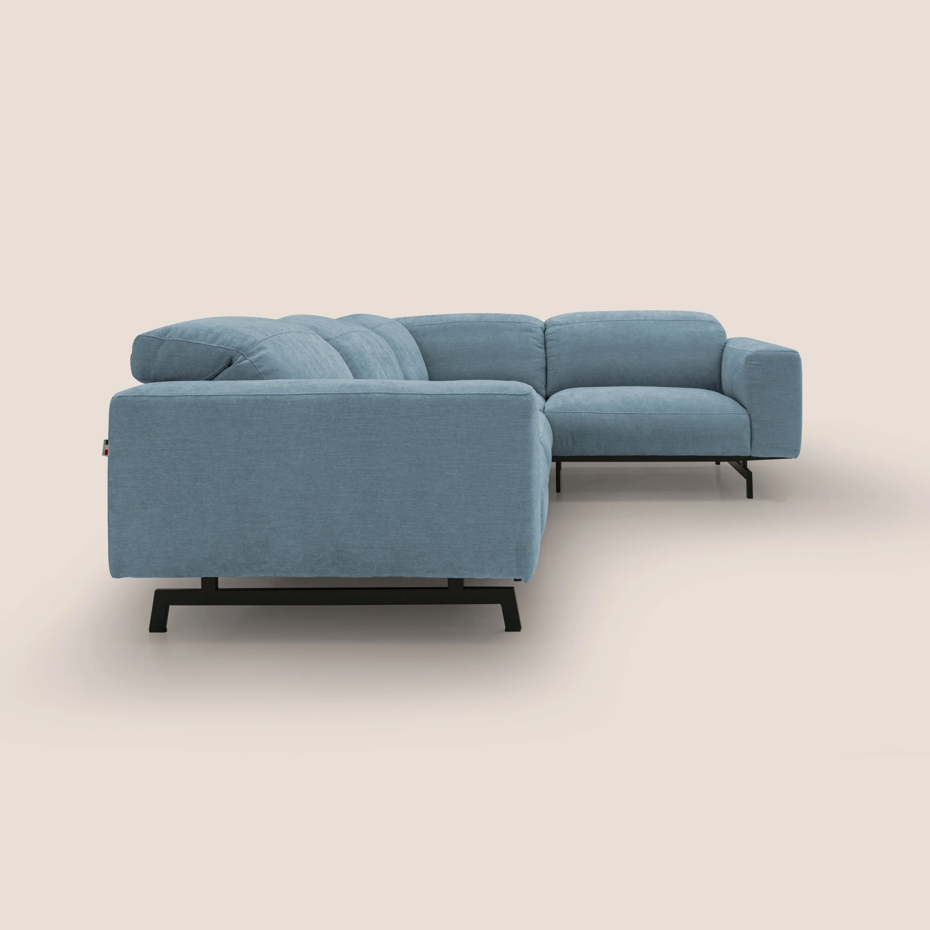 Sakura Canapé d'angle RÉVERSIBLE et modulable en tissu doux et imperméable T14 sucre glace - Image 9