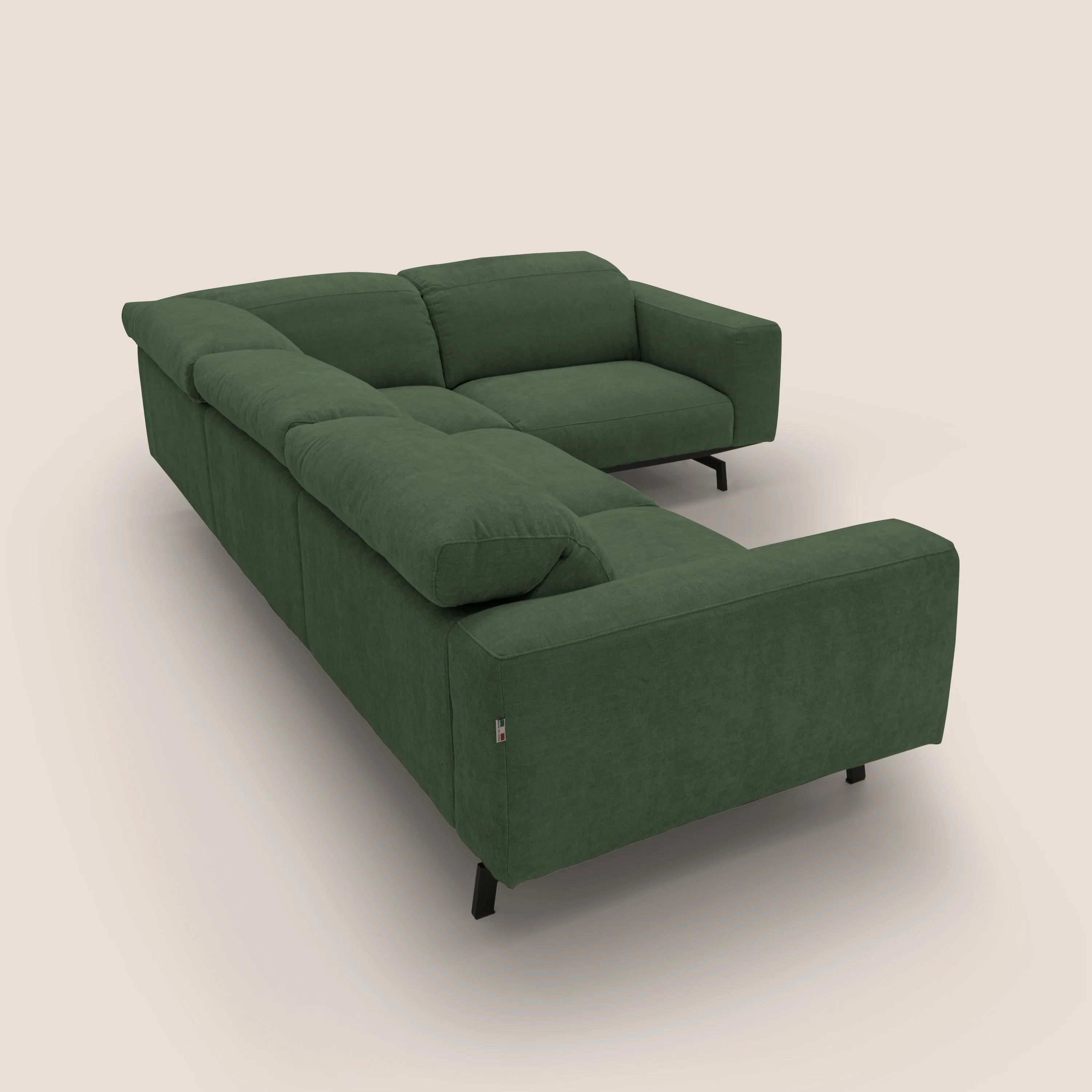 Sakura Canapé d'angle RÉVERSIBLE et modulable en tissu doux et imperméable T14 vert - Image 10