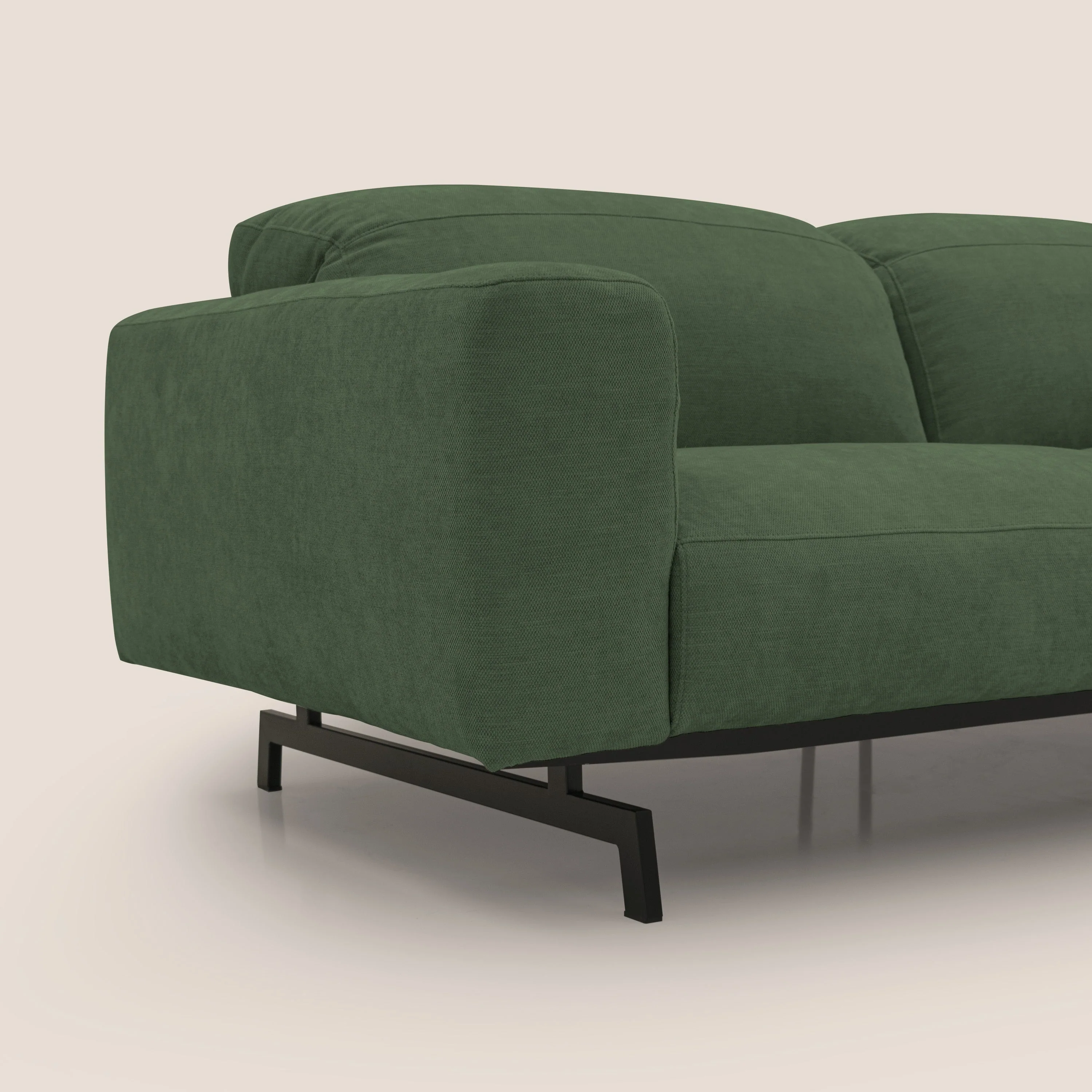 Sakura Canapé d'angle RÉVERSIBLE et modulable en tissu doux et imperméable T14 vert - Image 3